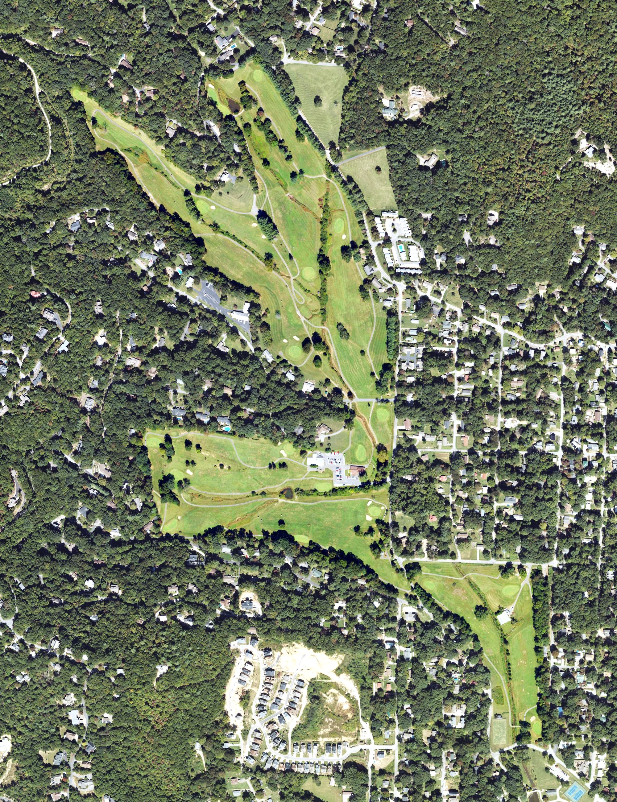 Aerial view of Black Mountain Golf Course, NC