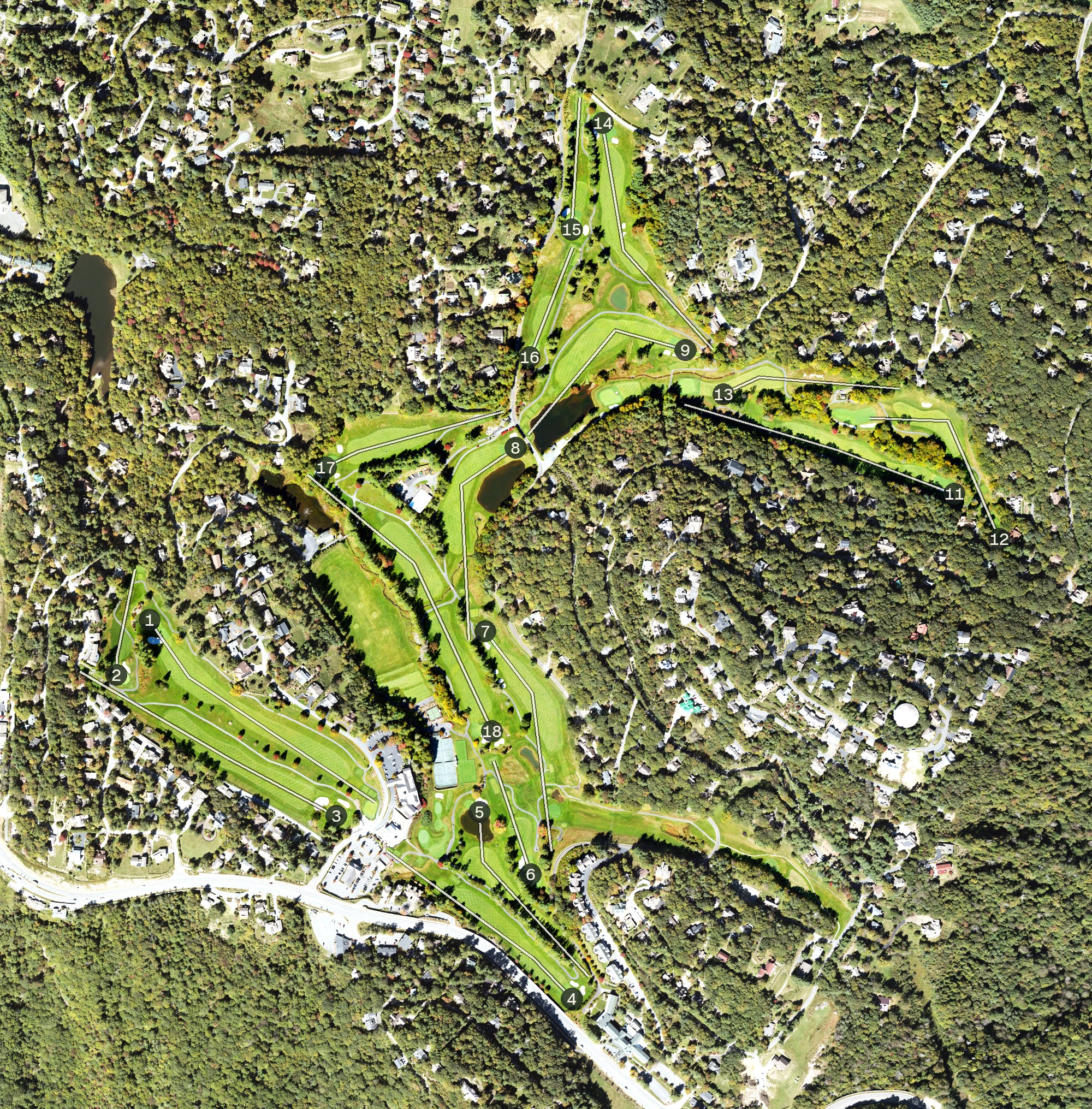Aerial view of Blowing Rock Country Club, NC