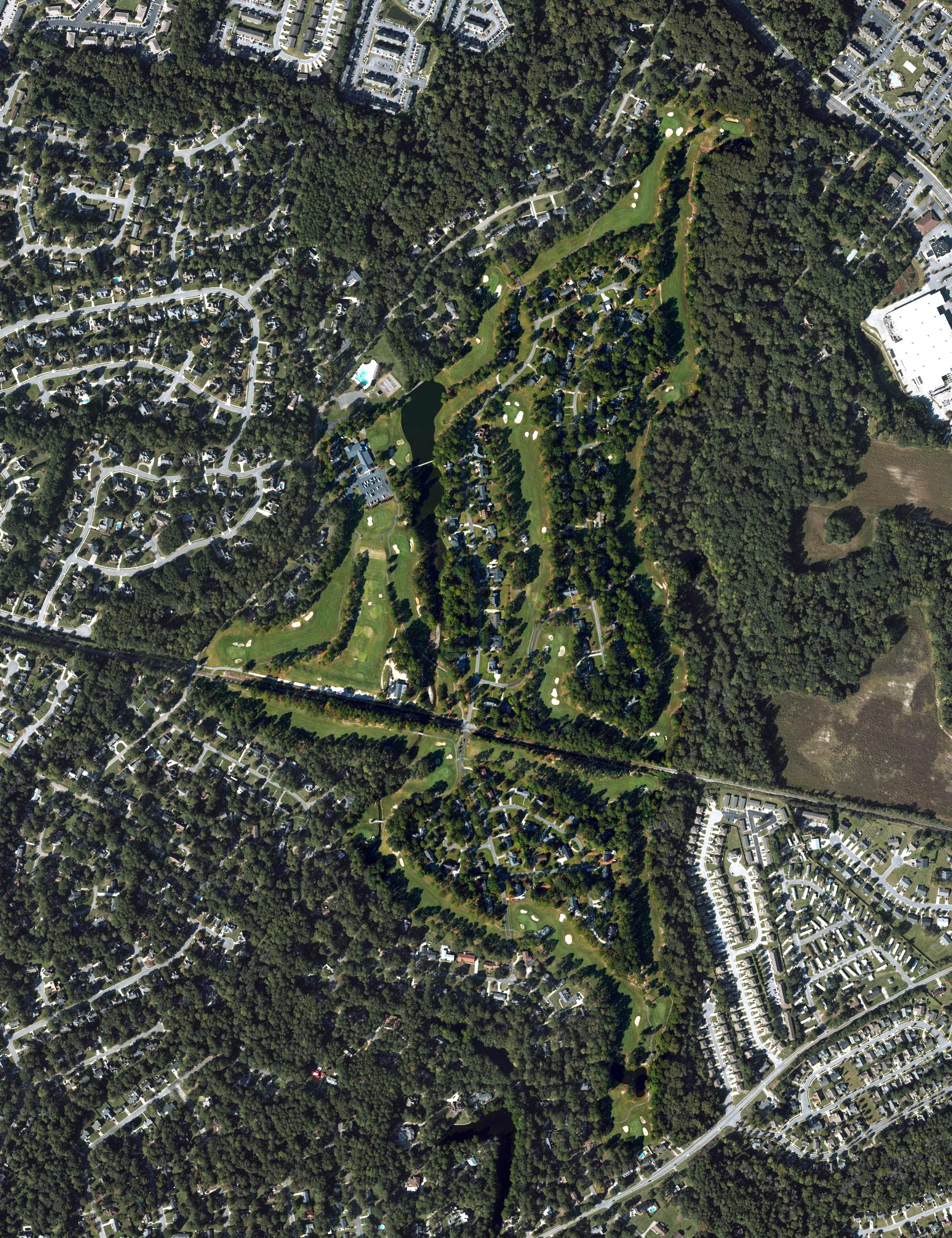 Aerial view of Brook Valley Country Club, NC