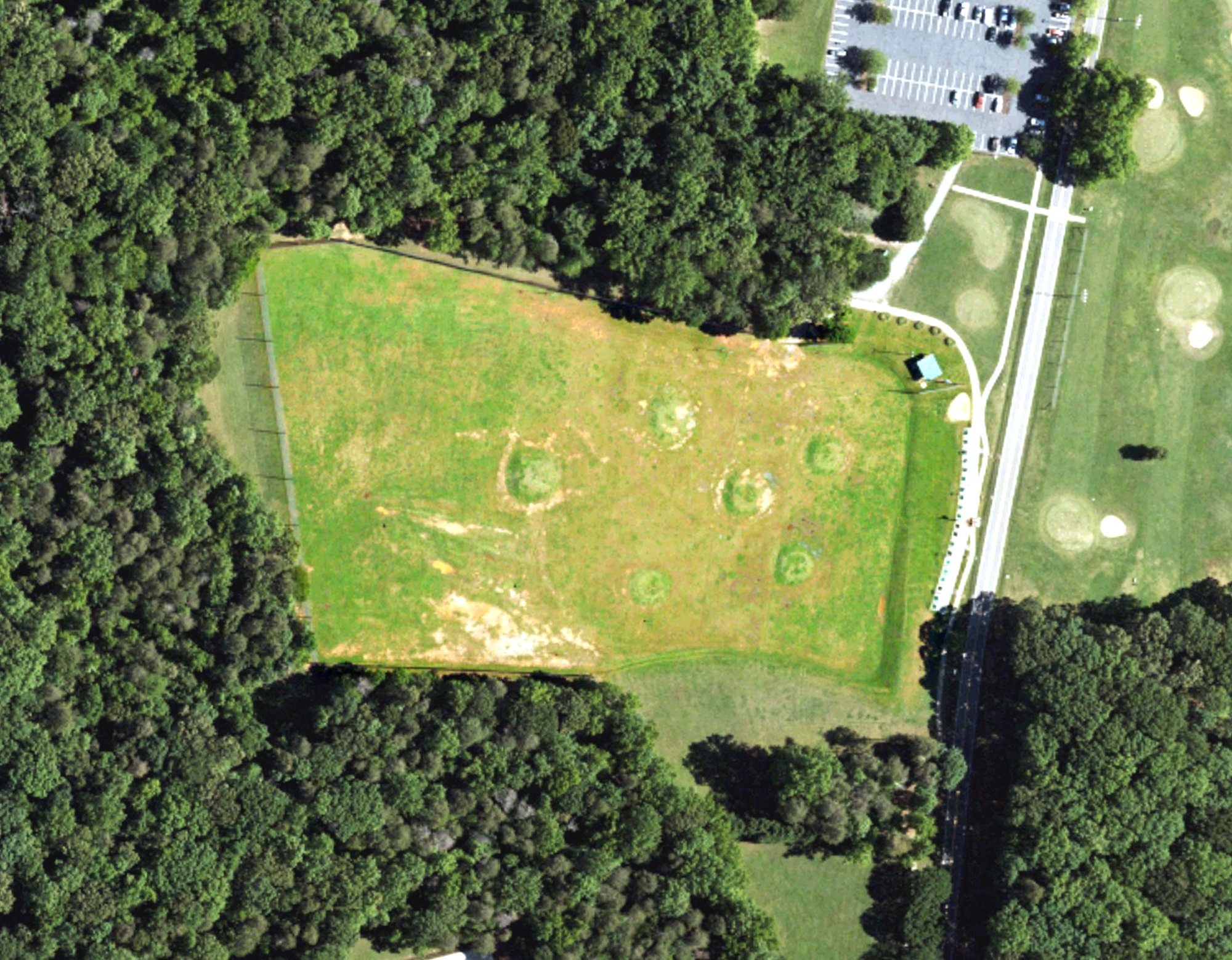 Aerial view of Bur-Mil Driving Range, NC