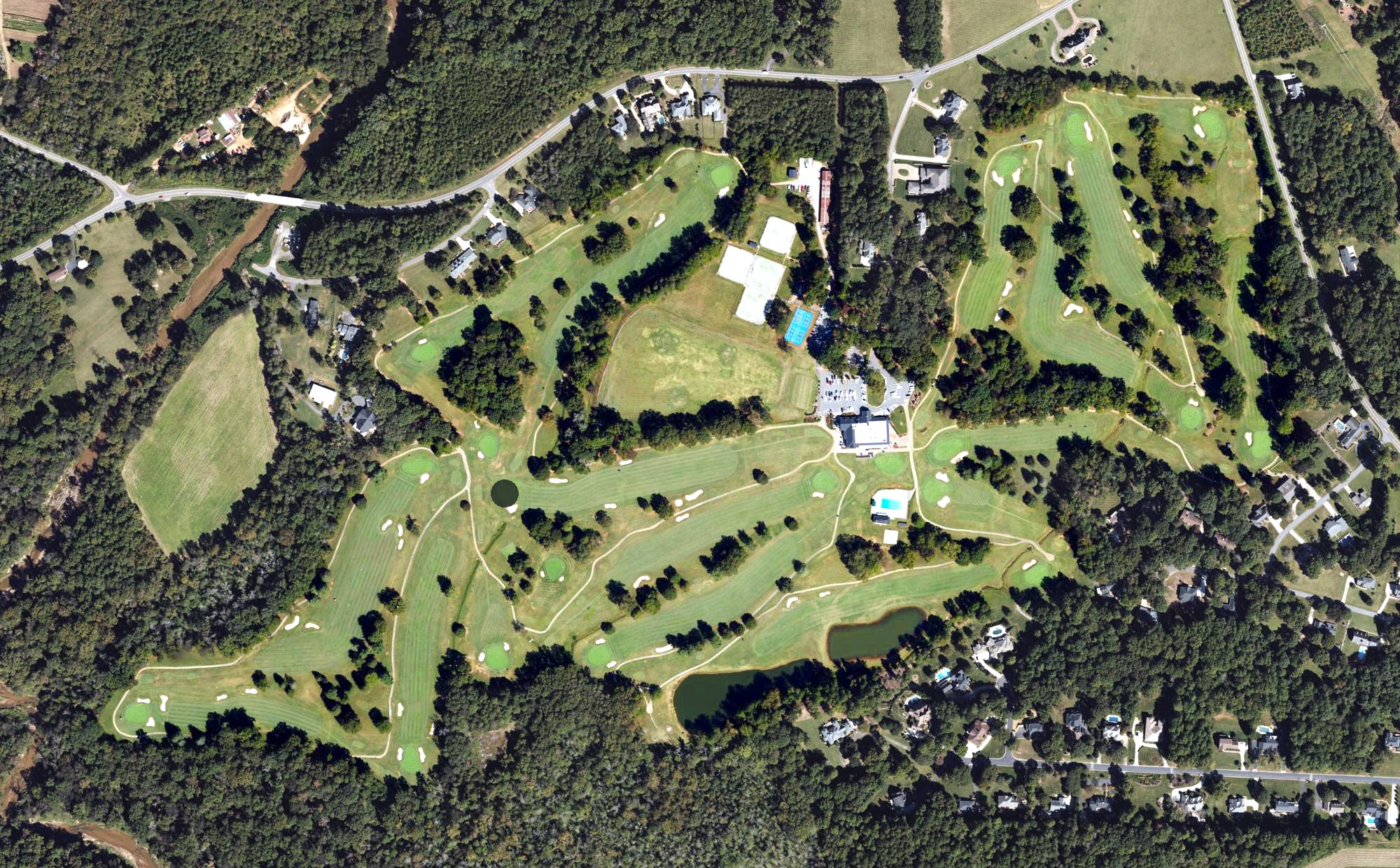 Aerial view of Catawba Country Club, NC