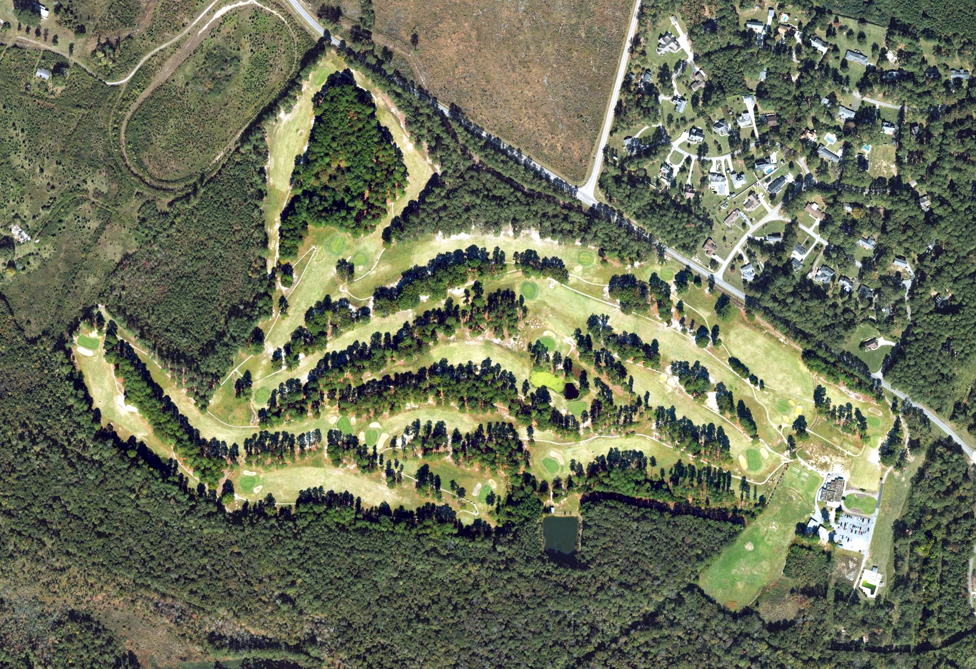 Aerial view of Chockoyotte Country Club, NC