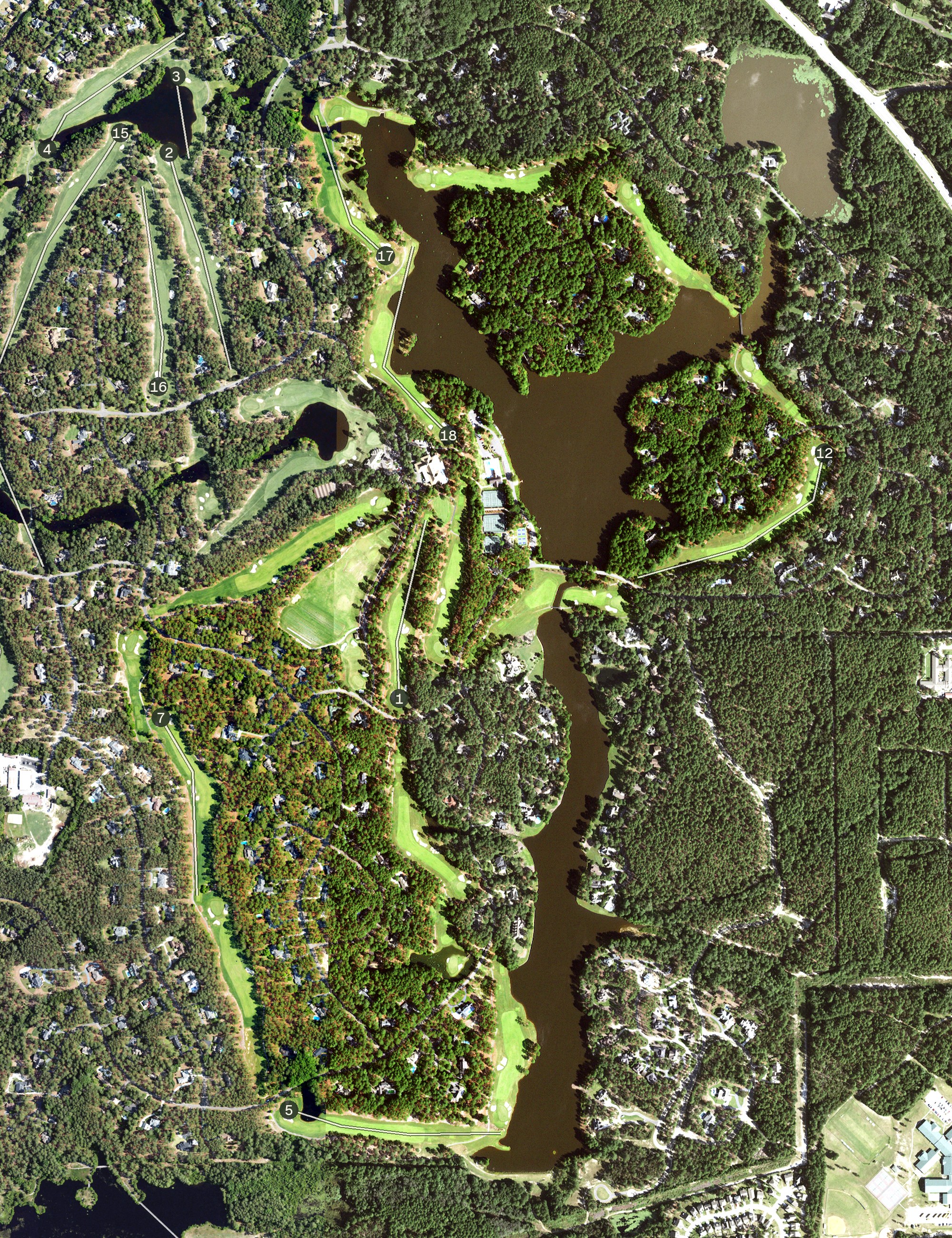 Aerial view of Country Club of North Carolina - Dogwood, NC