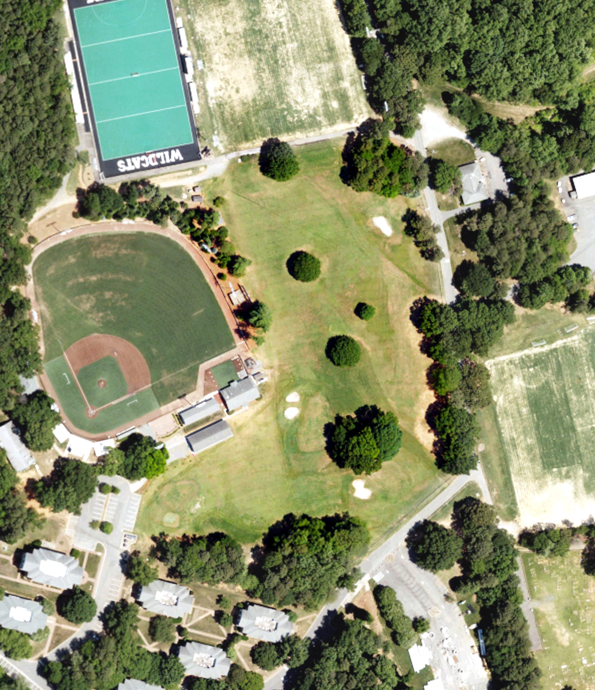 Aerial view of Covington Golf Course, NC