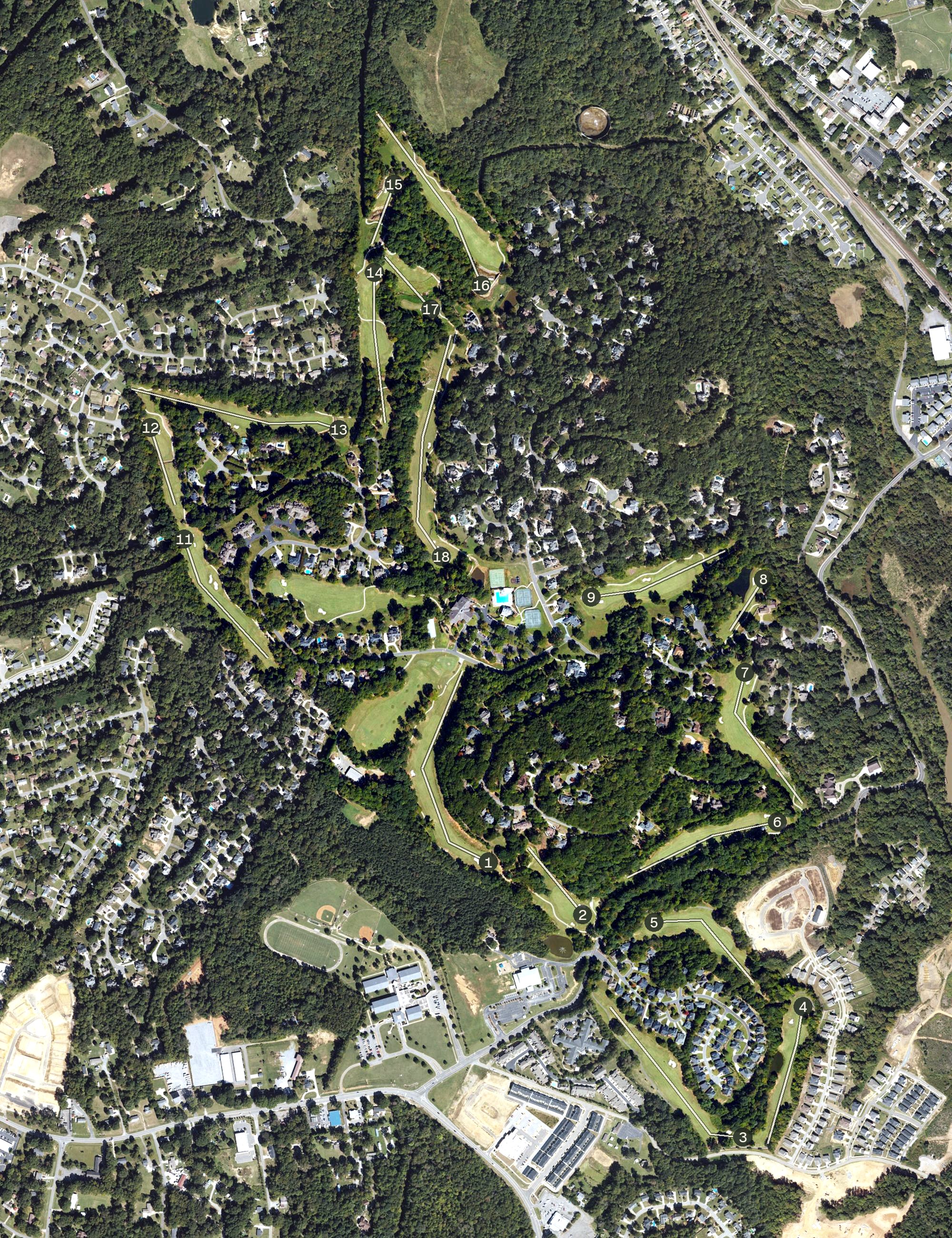Aerial view of Cramer Mountain Club, NC
