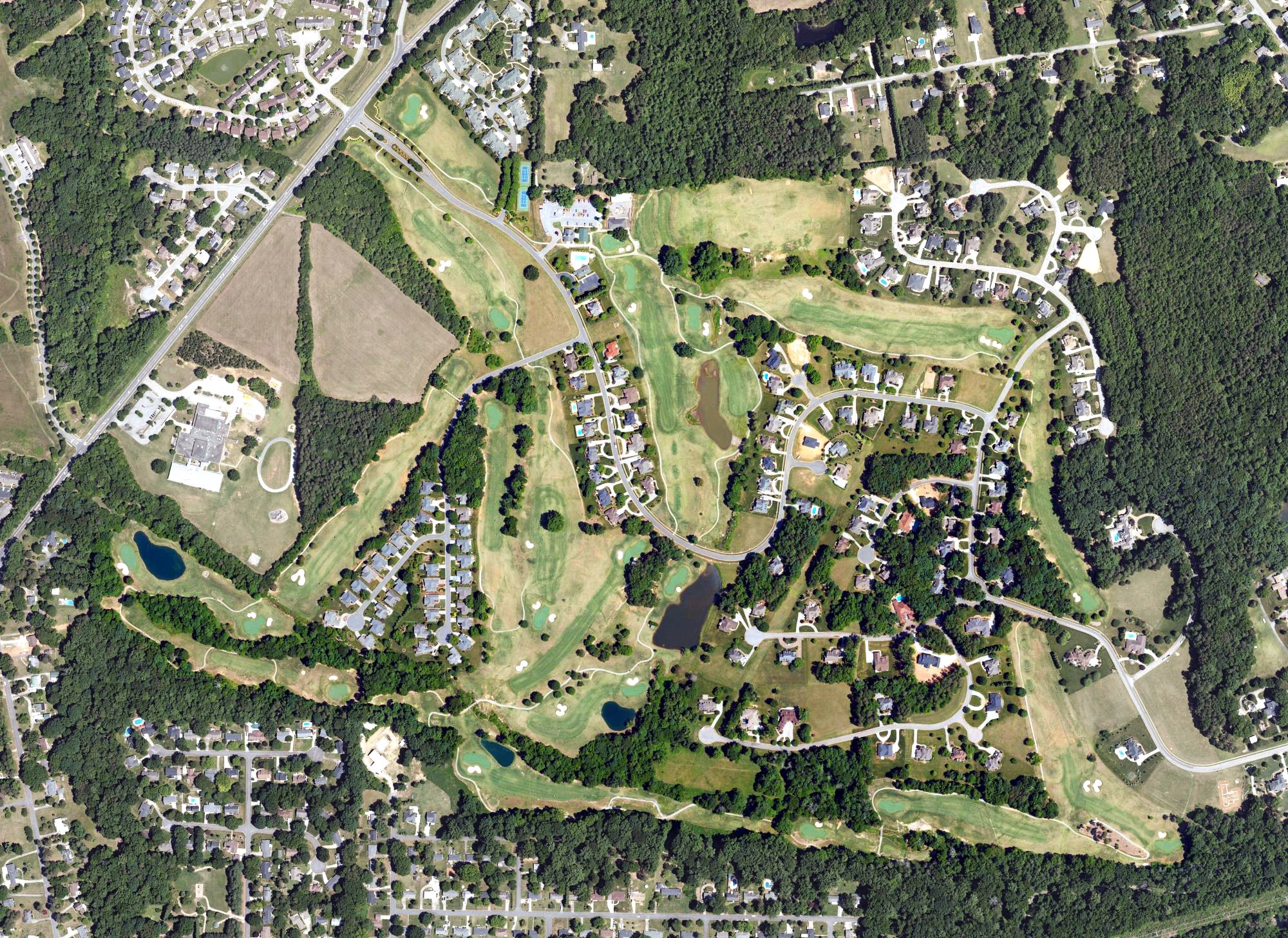 Aerial view of Crescent Golf Club, NC