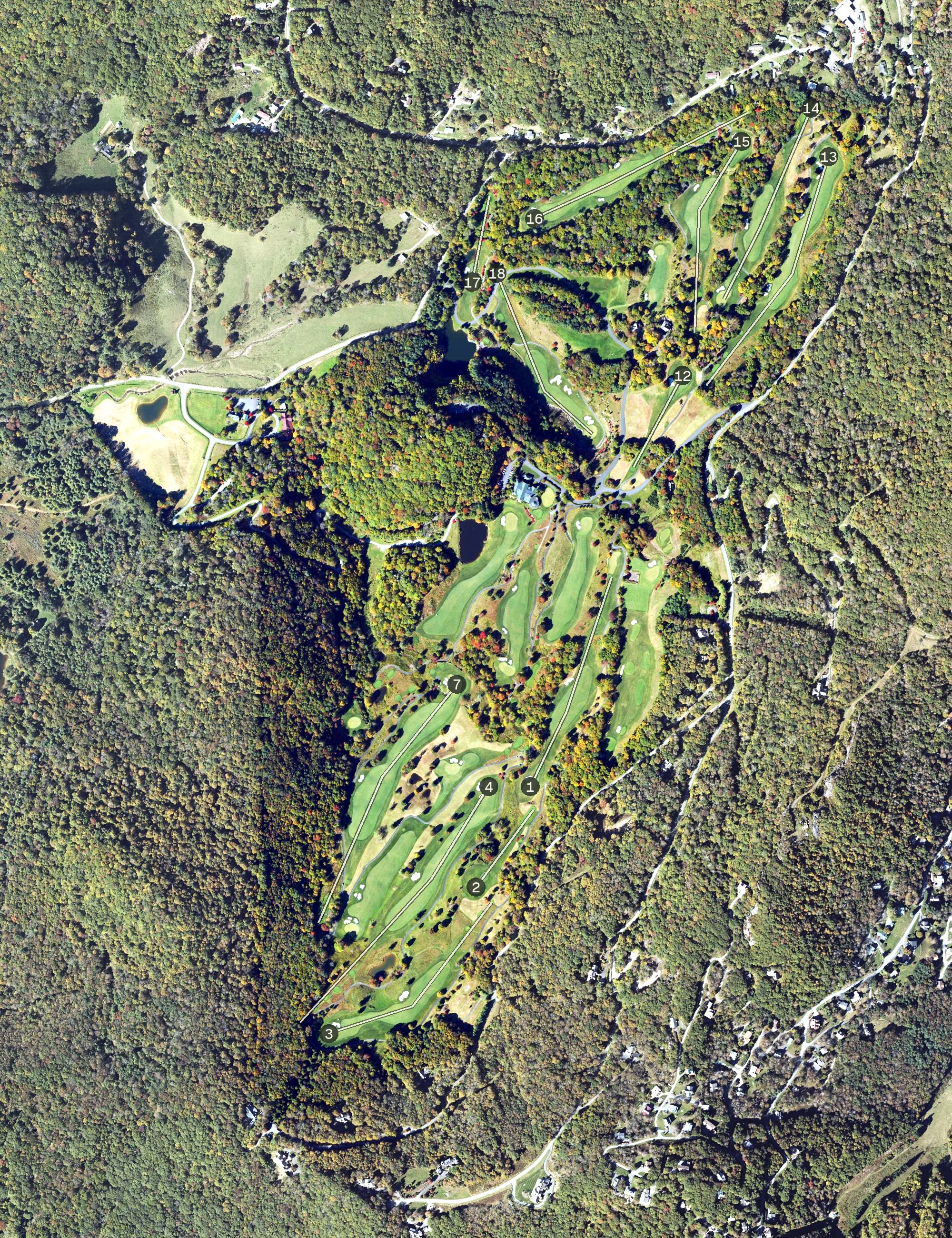 Aerial view of Diamond Creek, NC