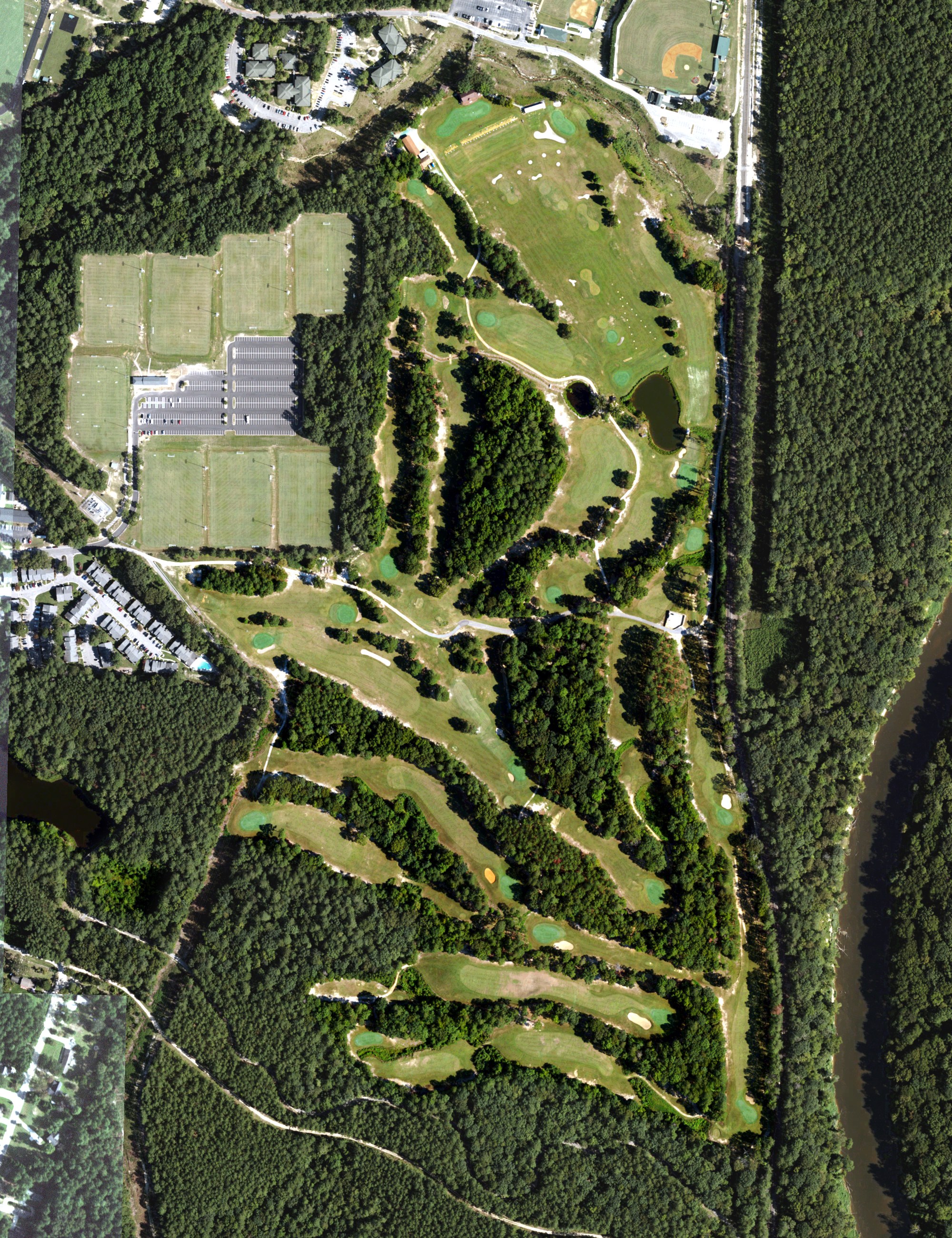 Aerial view of Downback, NC