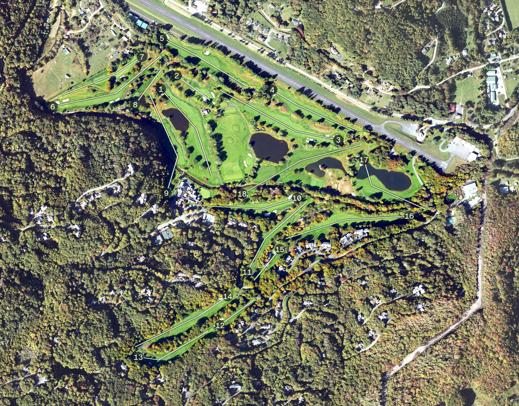 Aerial view of Elk River Club, NC