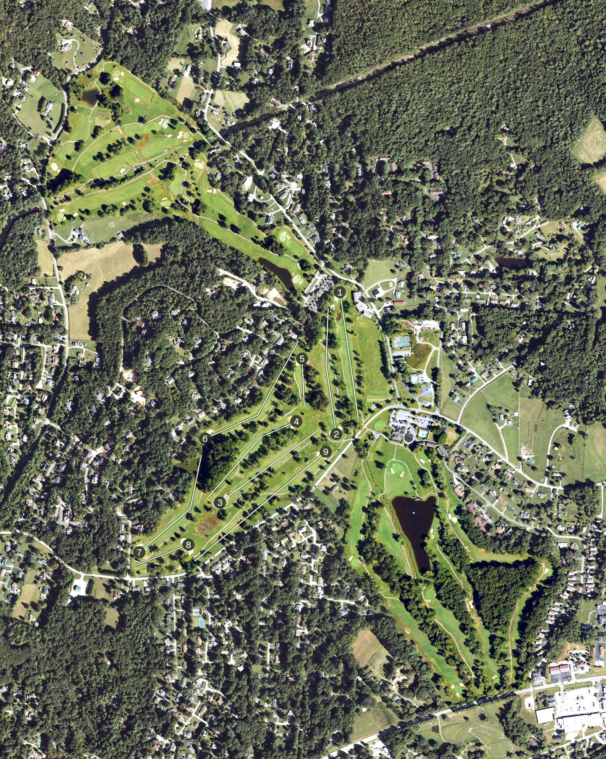 Aerial view of Etowah Valley Golf & Resort, NC