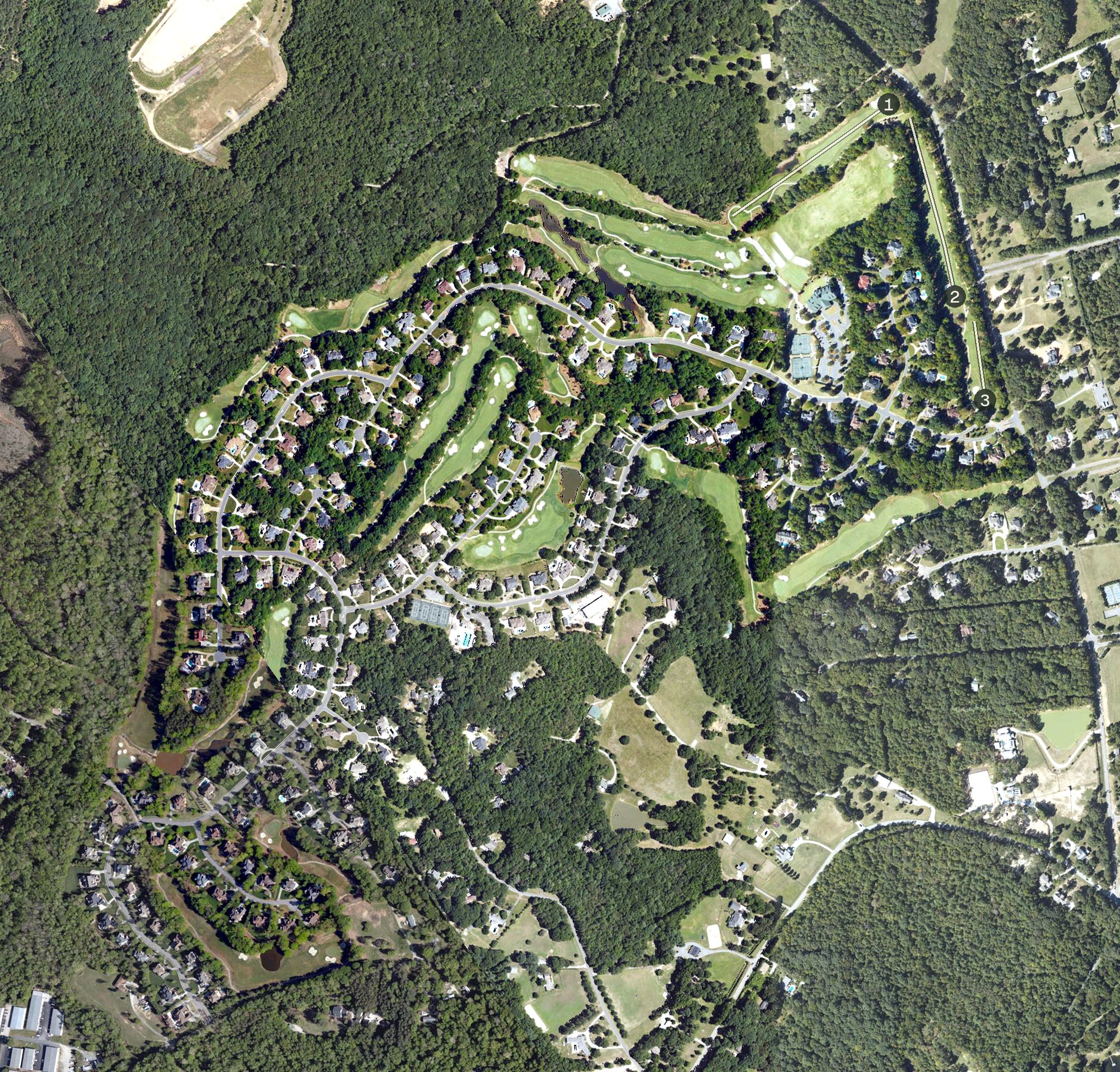 Aerial view of Firethorne Country Club, NC