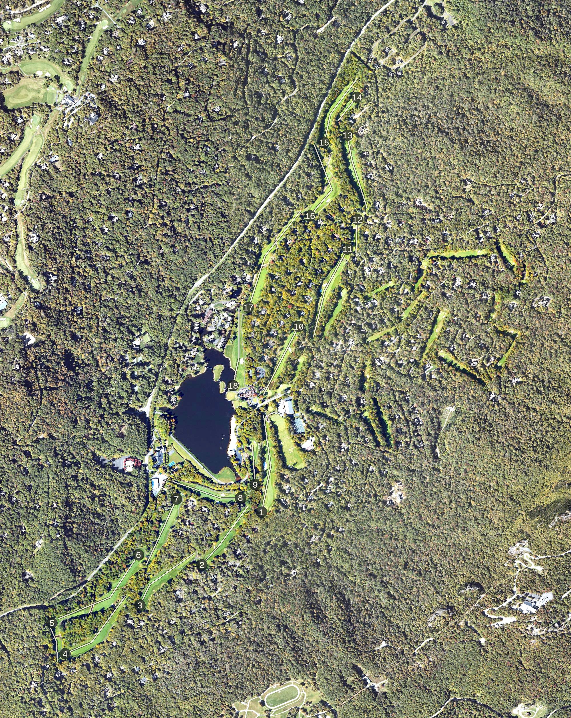 Aerial view of Grandfather Golf & Country Club, NC