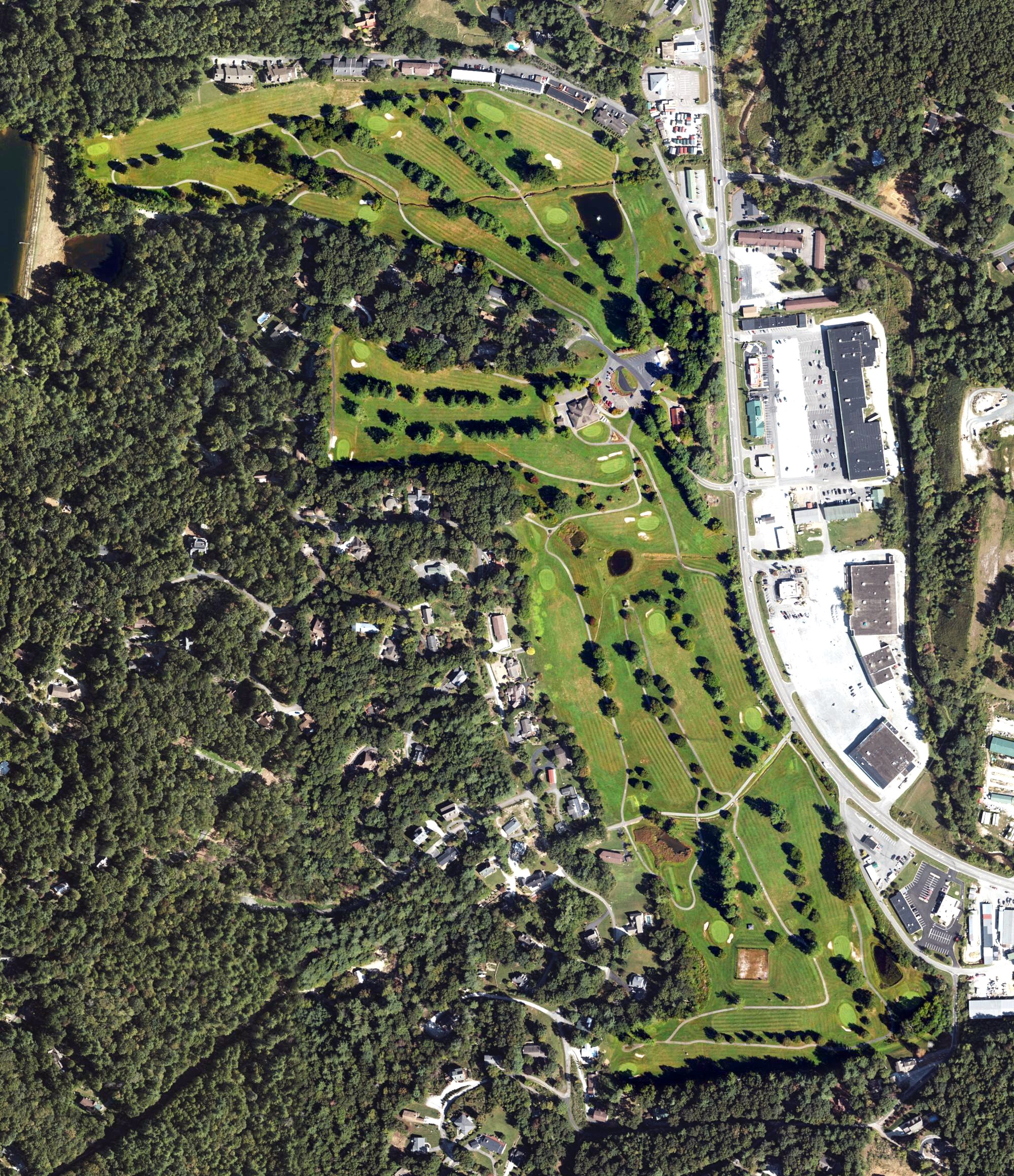 Aerial view of Grassy Creek Golf & Country Club, NC