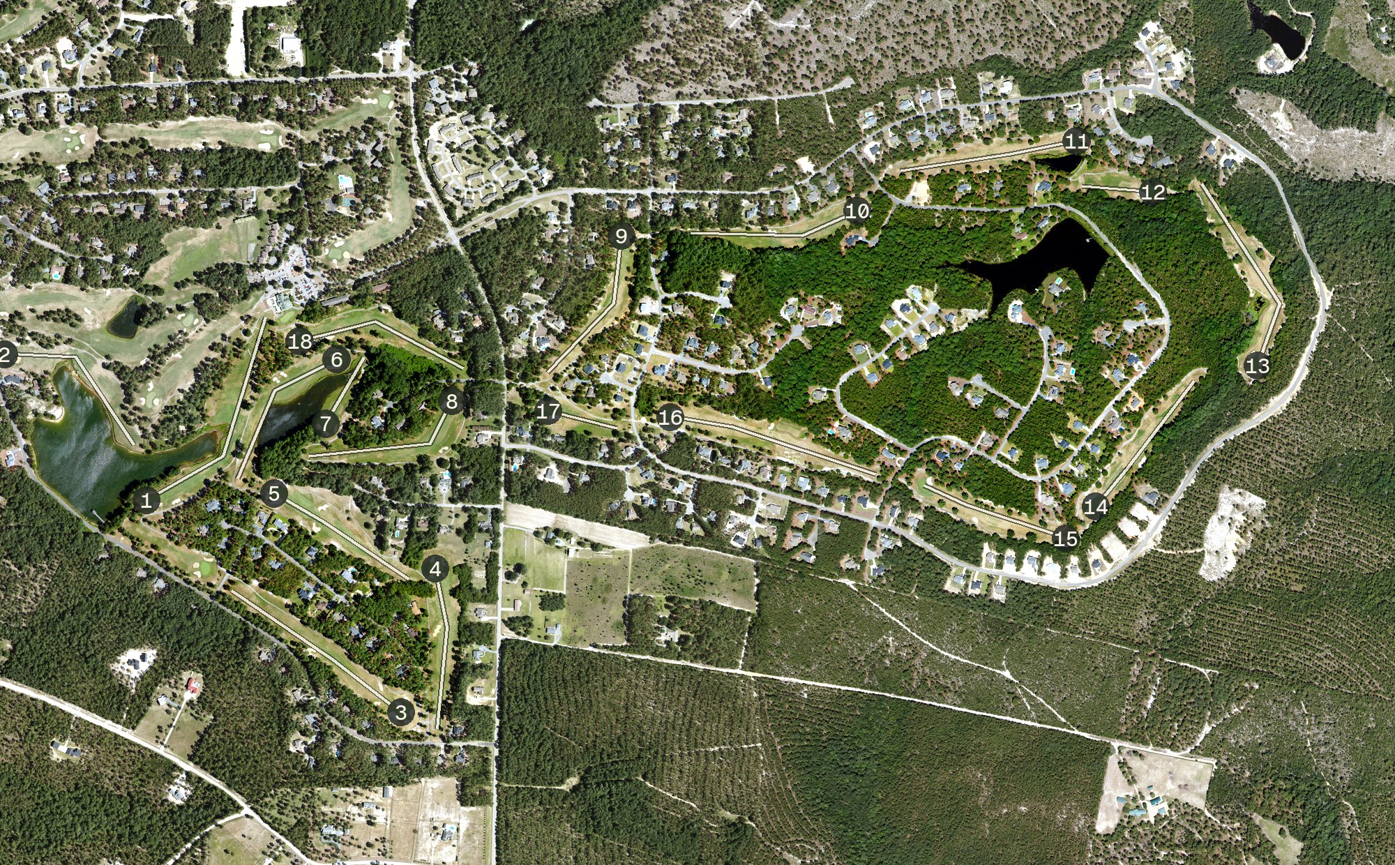 Aerial view of Grey Fox, NC