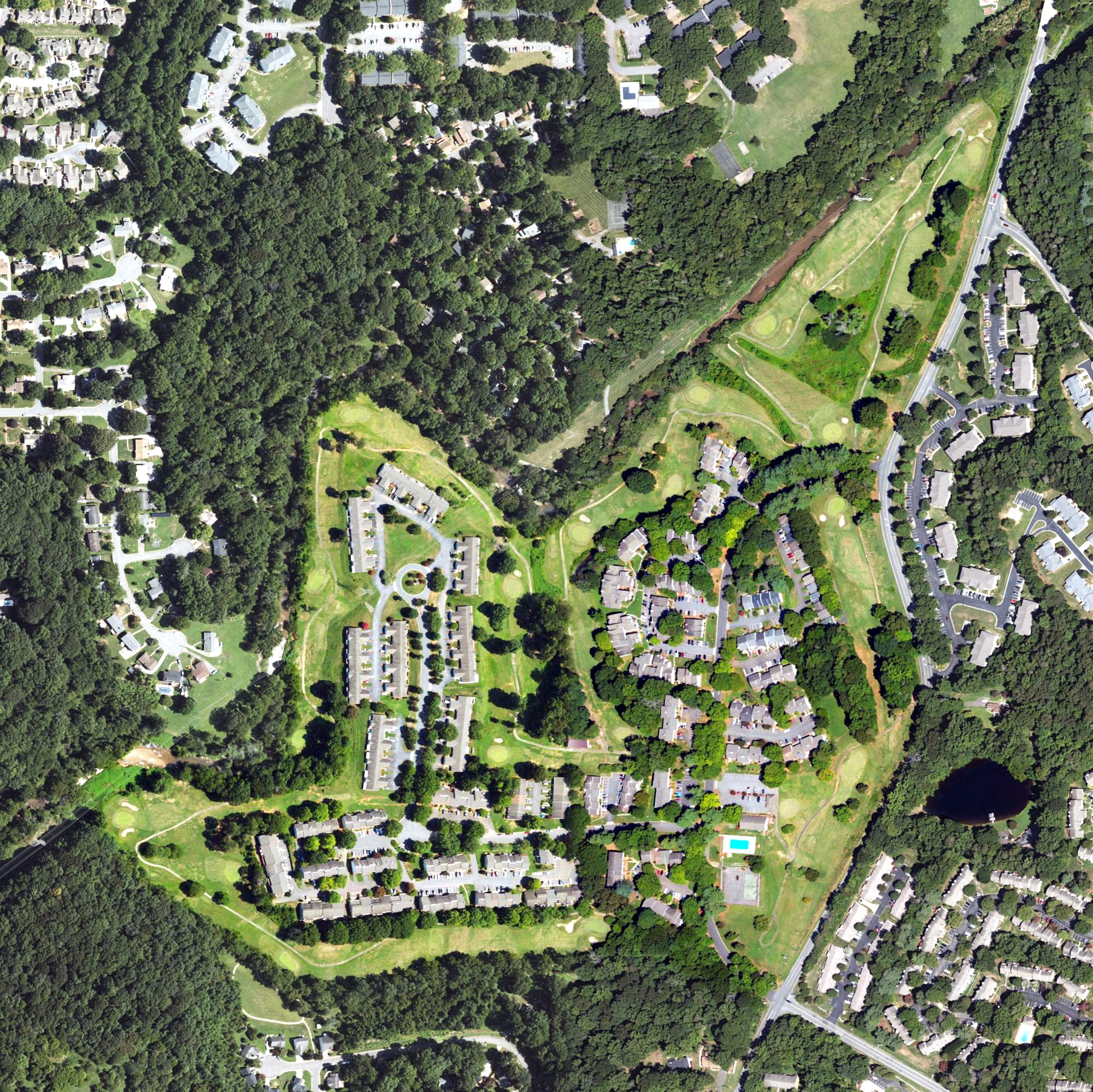 Aerial view of Heather Hills Golf Course, NC