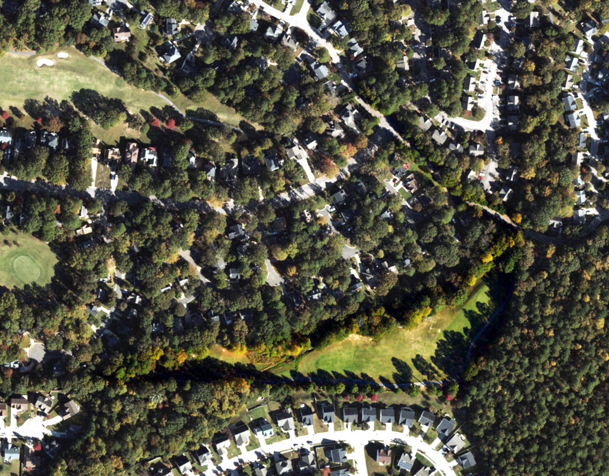 Aerial view of Hedingham Golf Club, NC