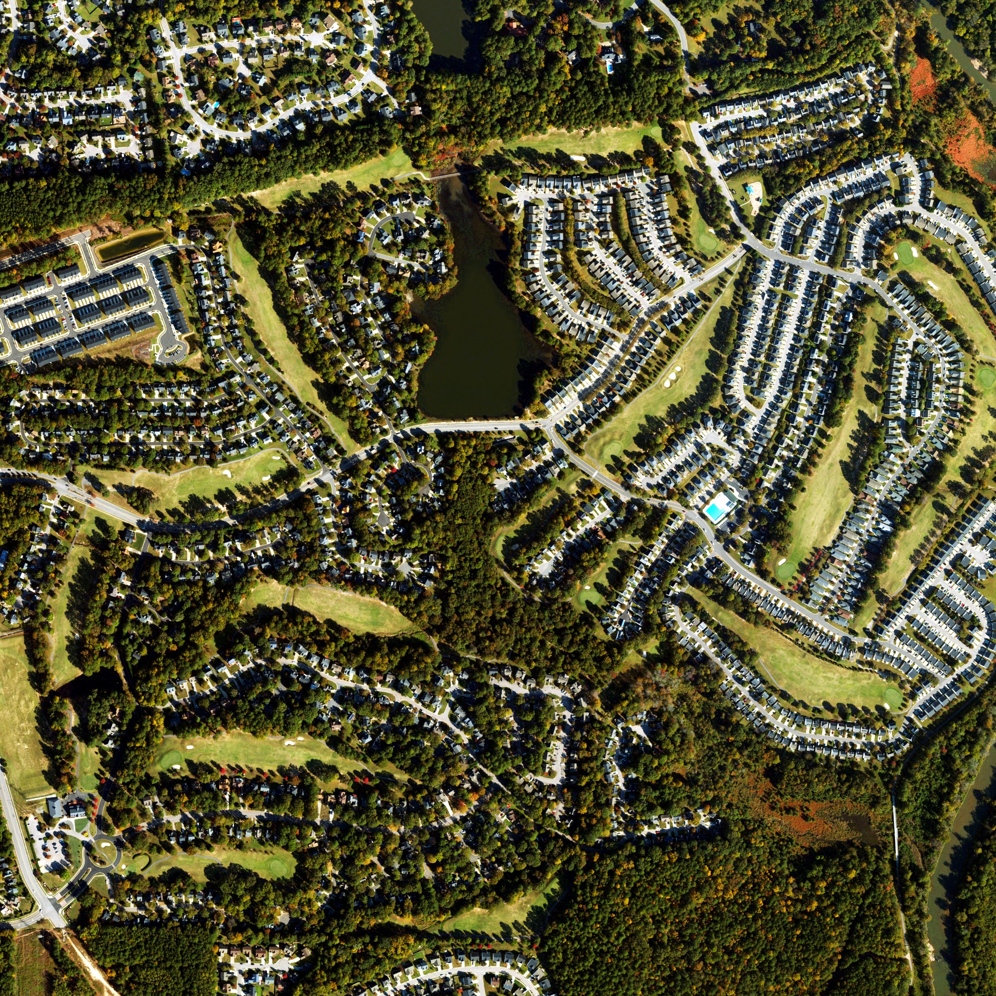 Aerial view of Hedingham Golf Club, NC