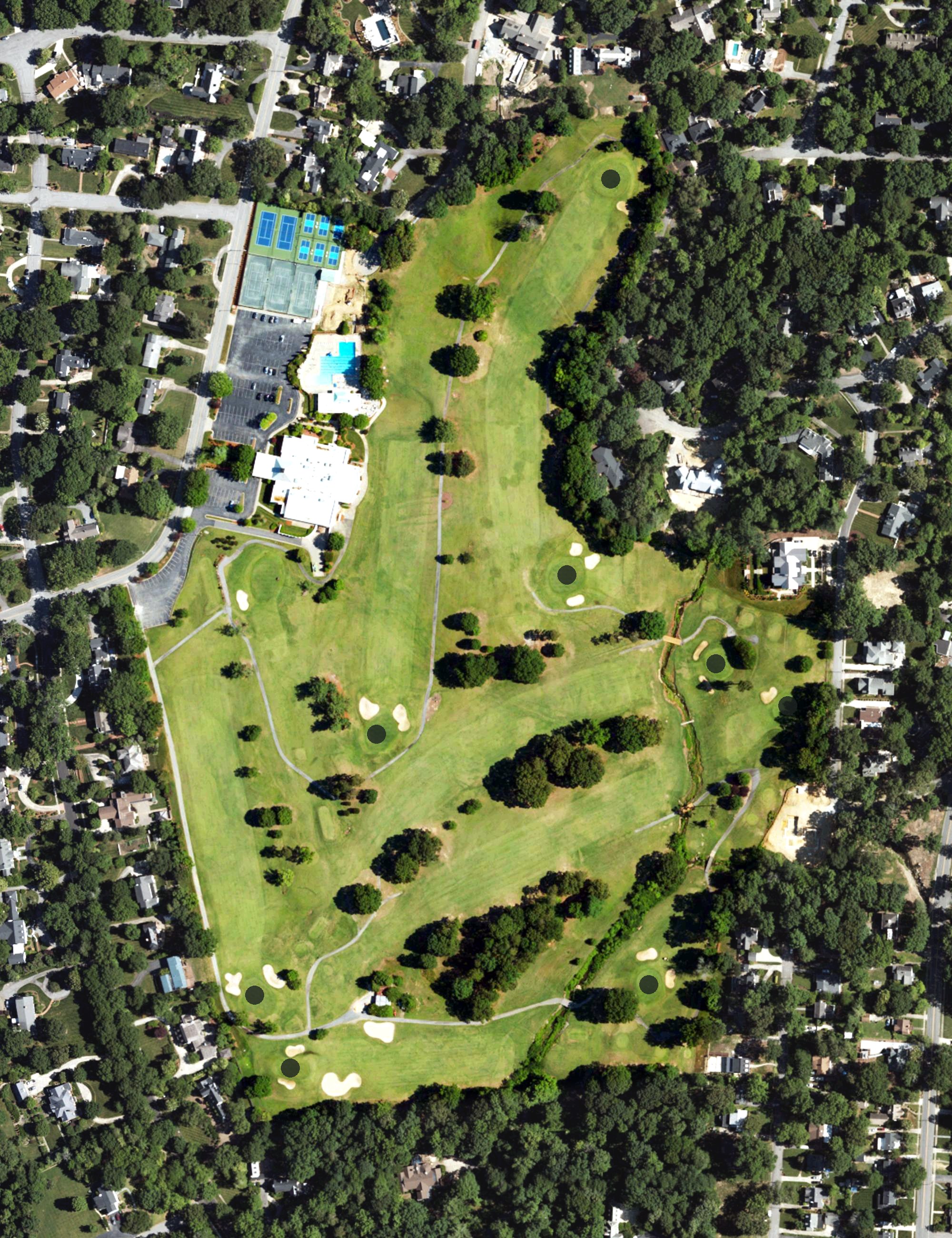 Aerial view of High Point Country Club, NC