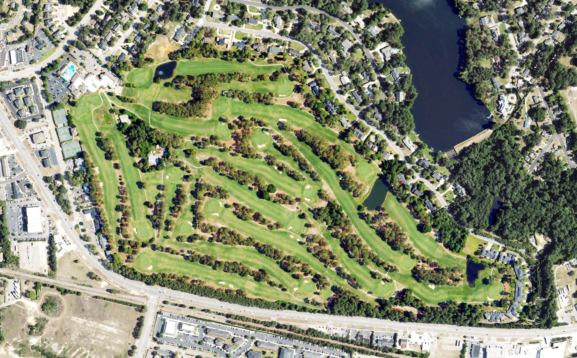 Aerial view of Highland Country Club, NC