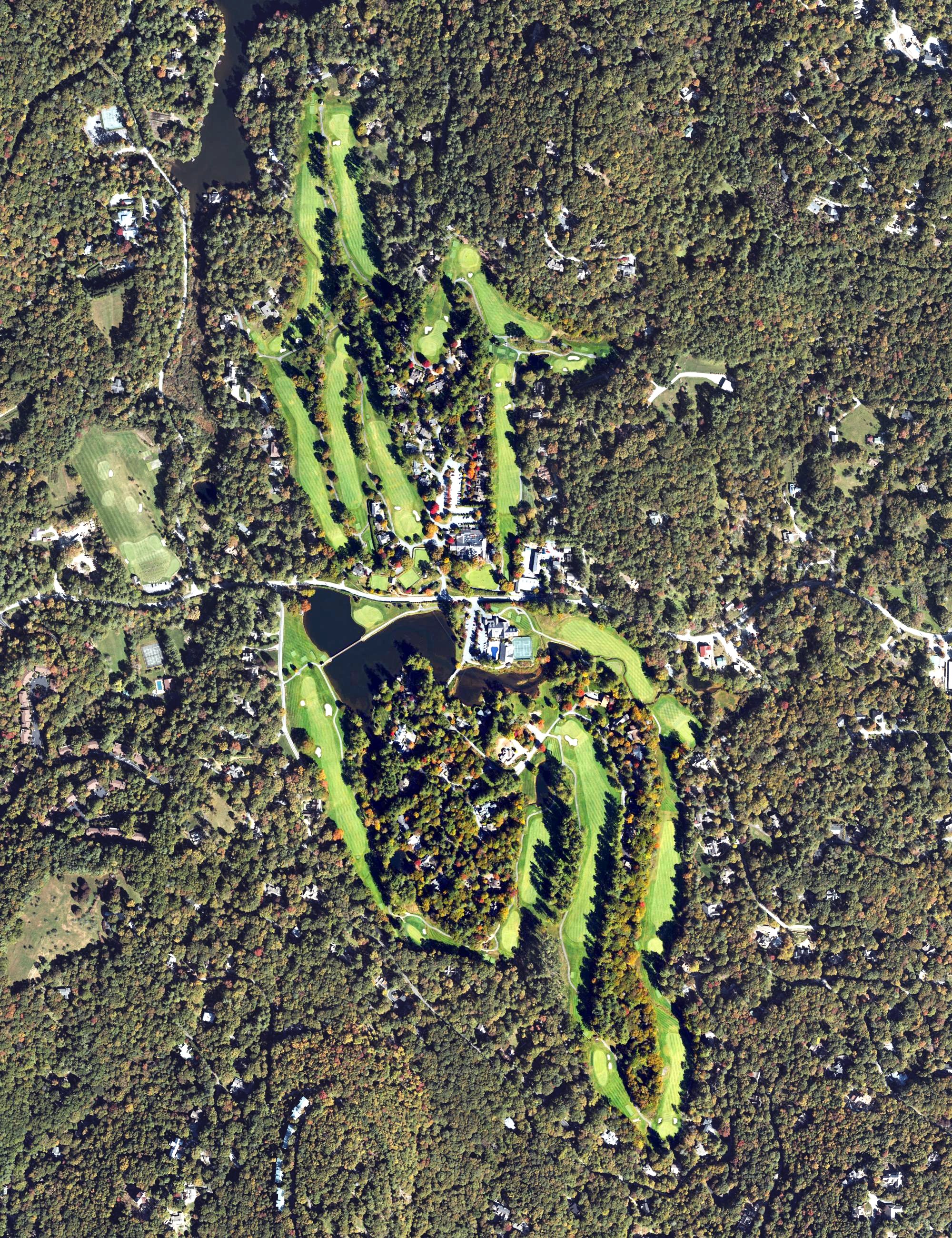 Aerial view of Highlands Country Club, NC