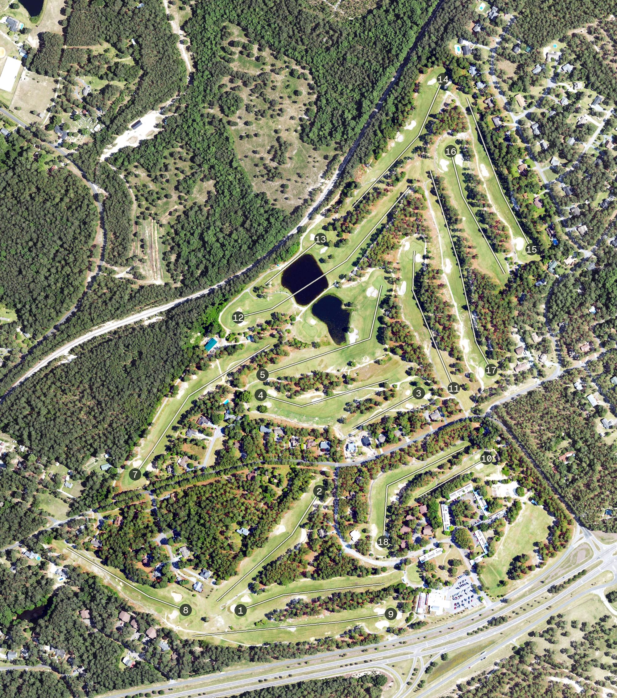 Aerial view of Hyland Golf Club, NC