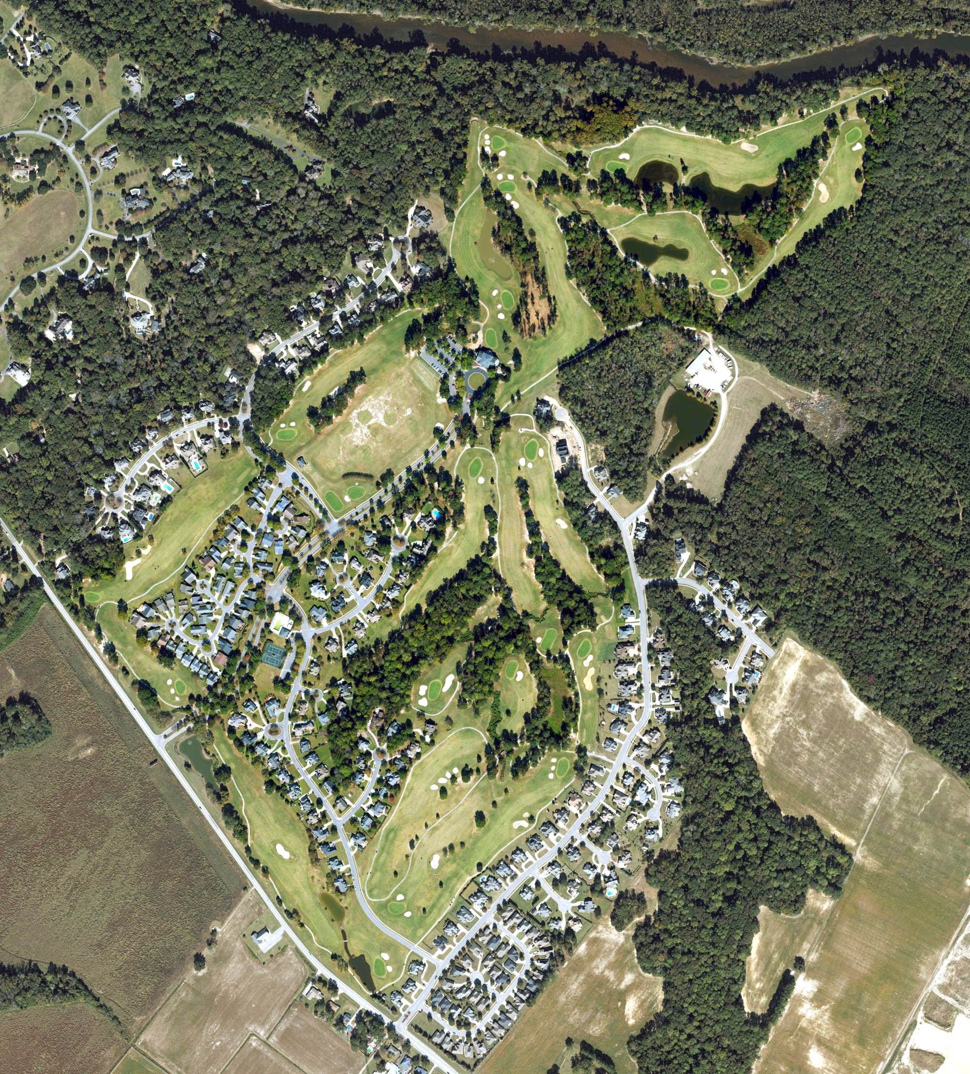 Aerial view of Ironwood Golf & Country Club, NC