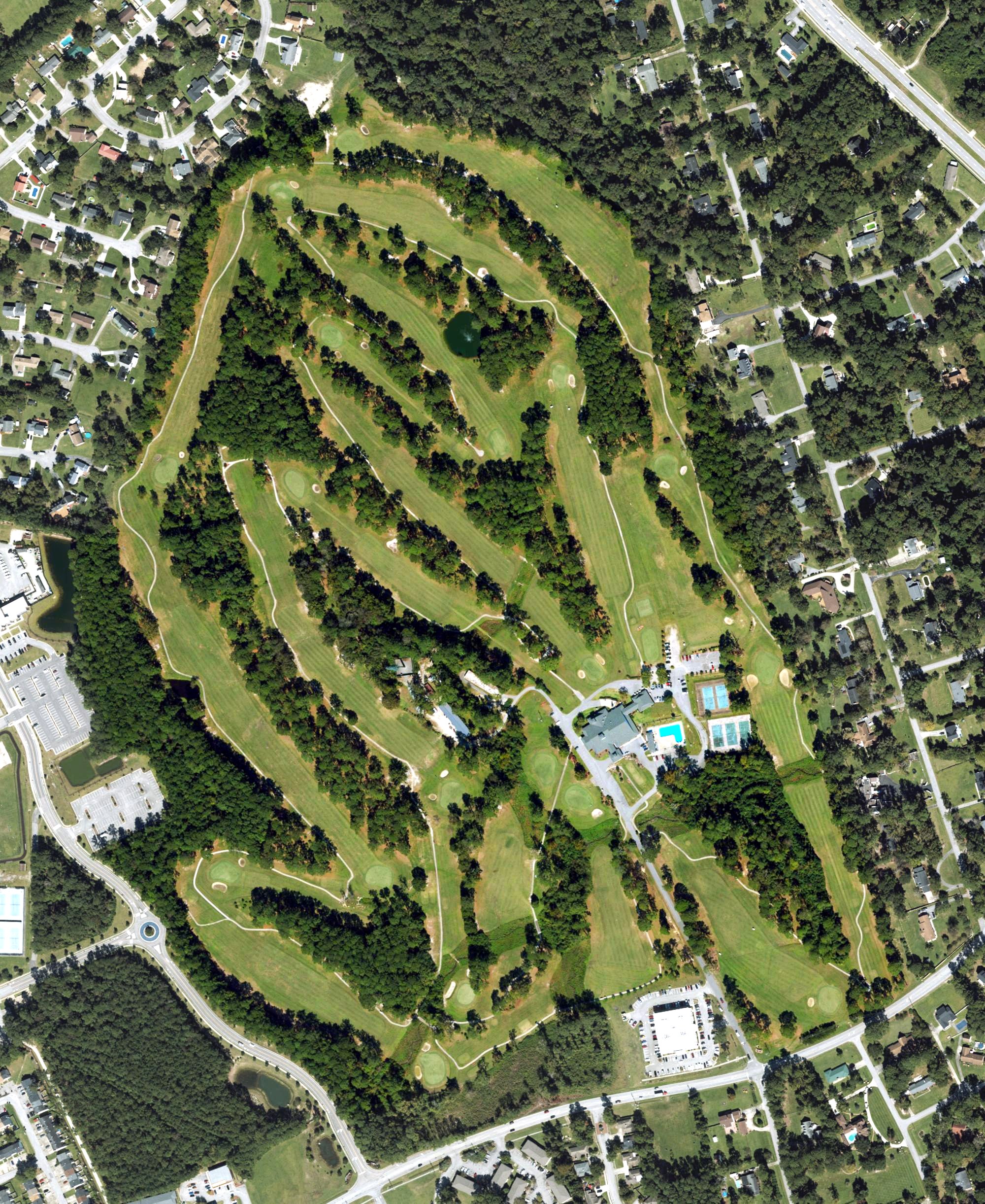 Aerial view of Jacksonville Country Club, NC