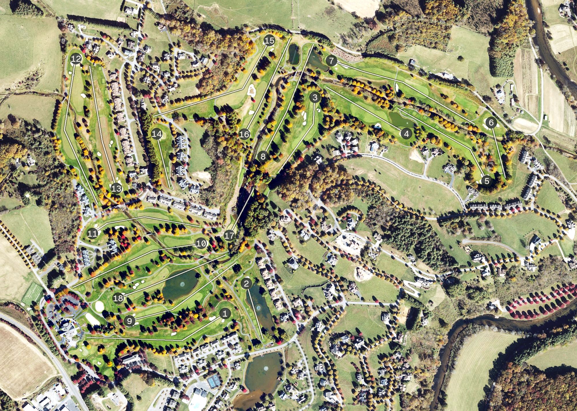 Aerial view of Jefferson Landing, NC