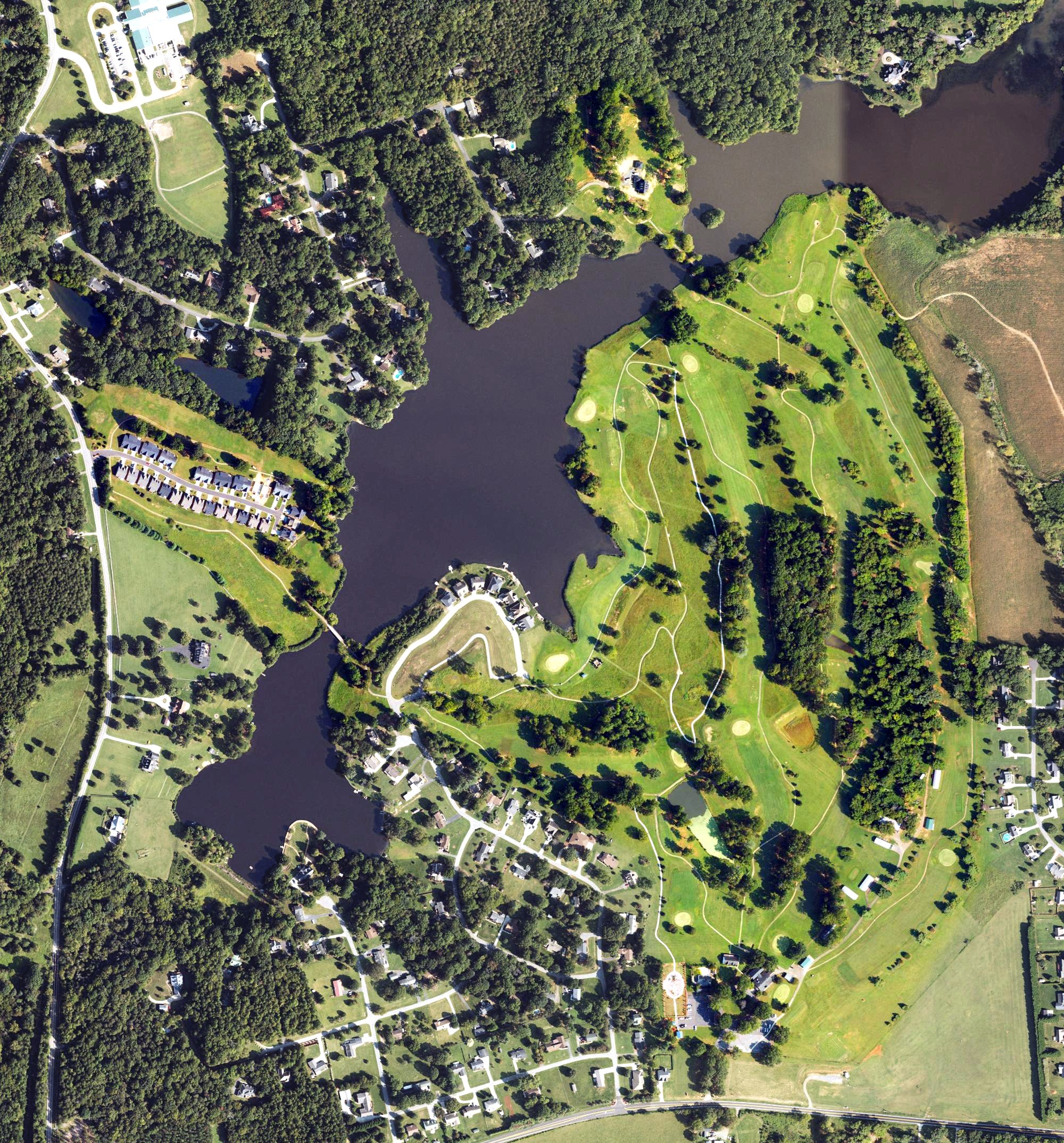 Aerial view of Lake Louise Golf Club, NC