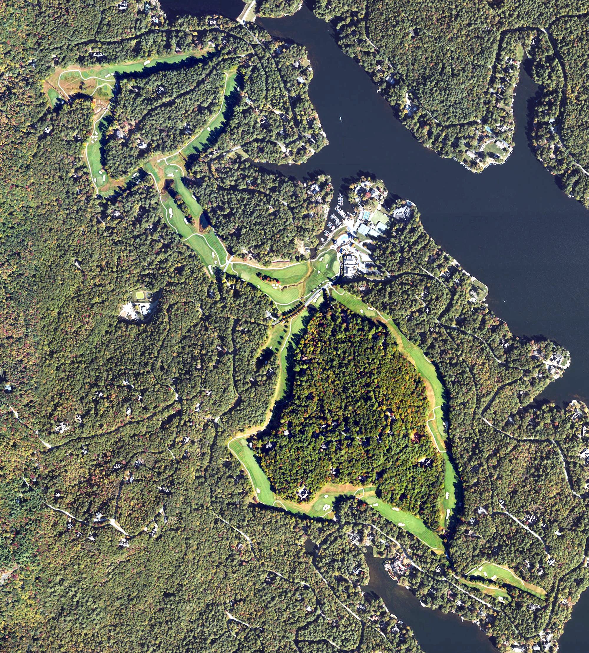 Aerial view of Lake Toxaway Golf Club, NC