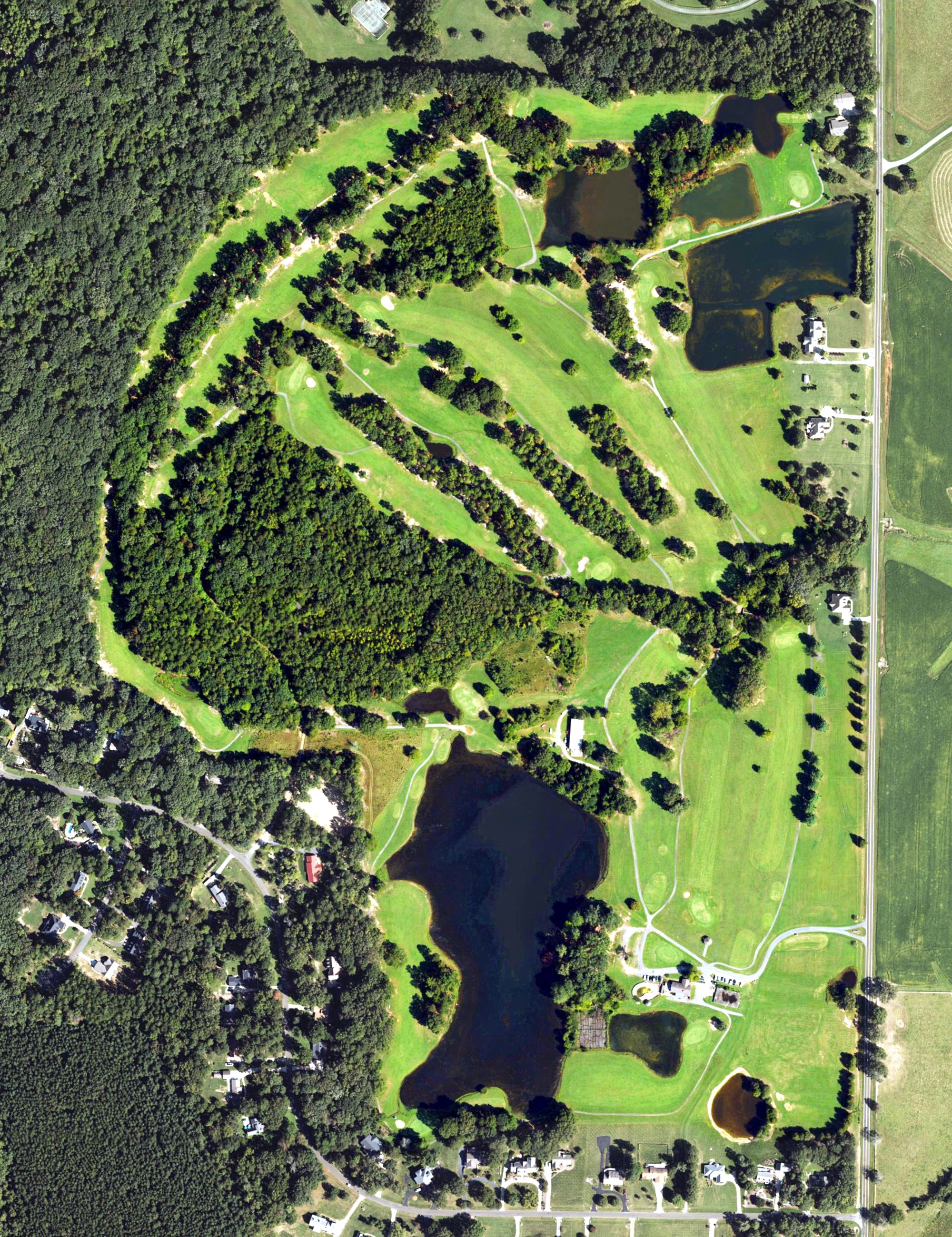 Aerial view of Lake Winds Golf Course, NC