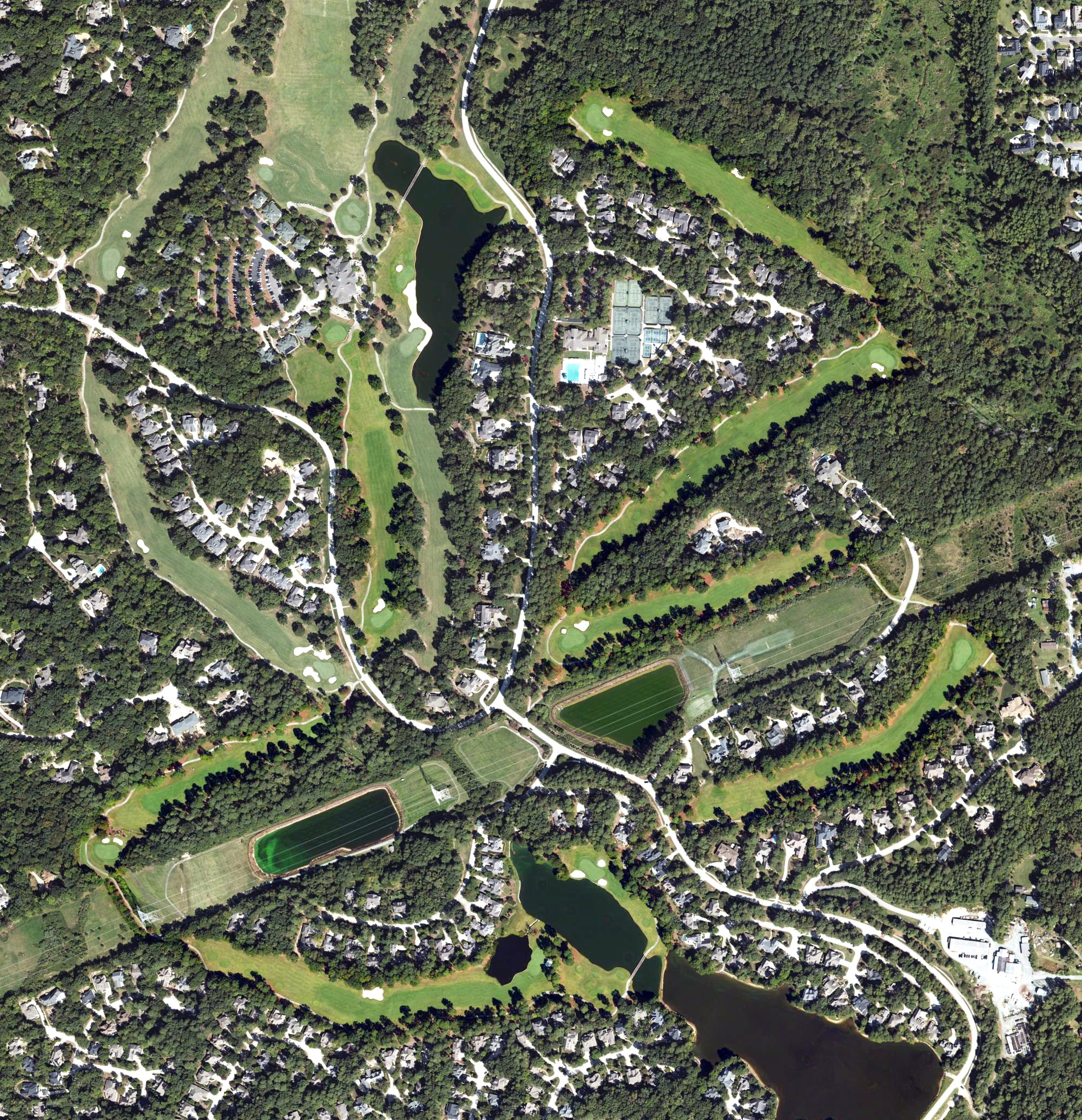 Aerial view of Lakes Course, NC