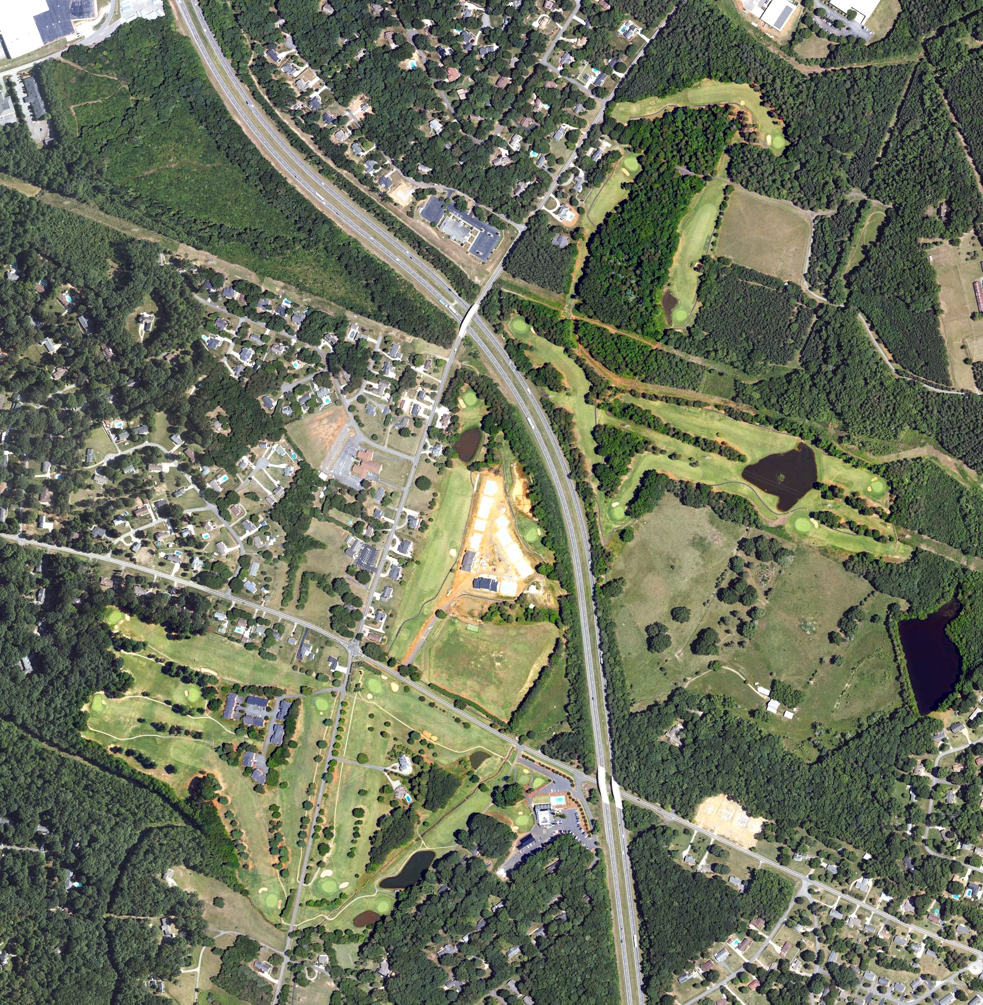 Aerial view of Lincoln Country Club, NC