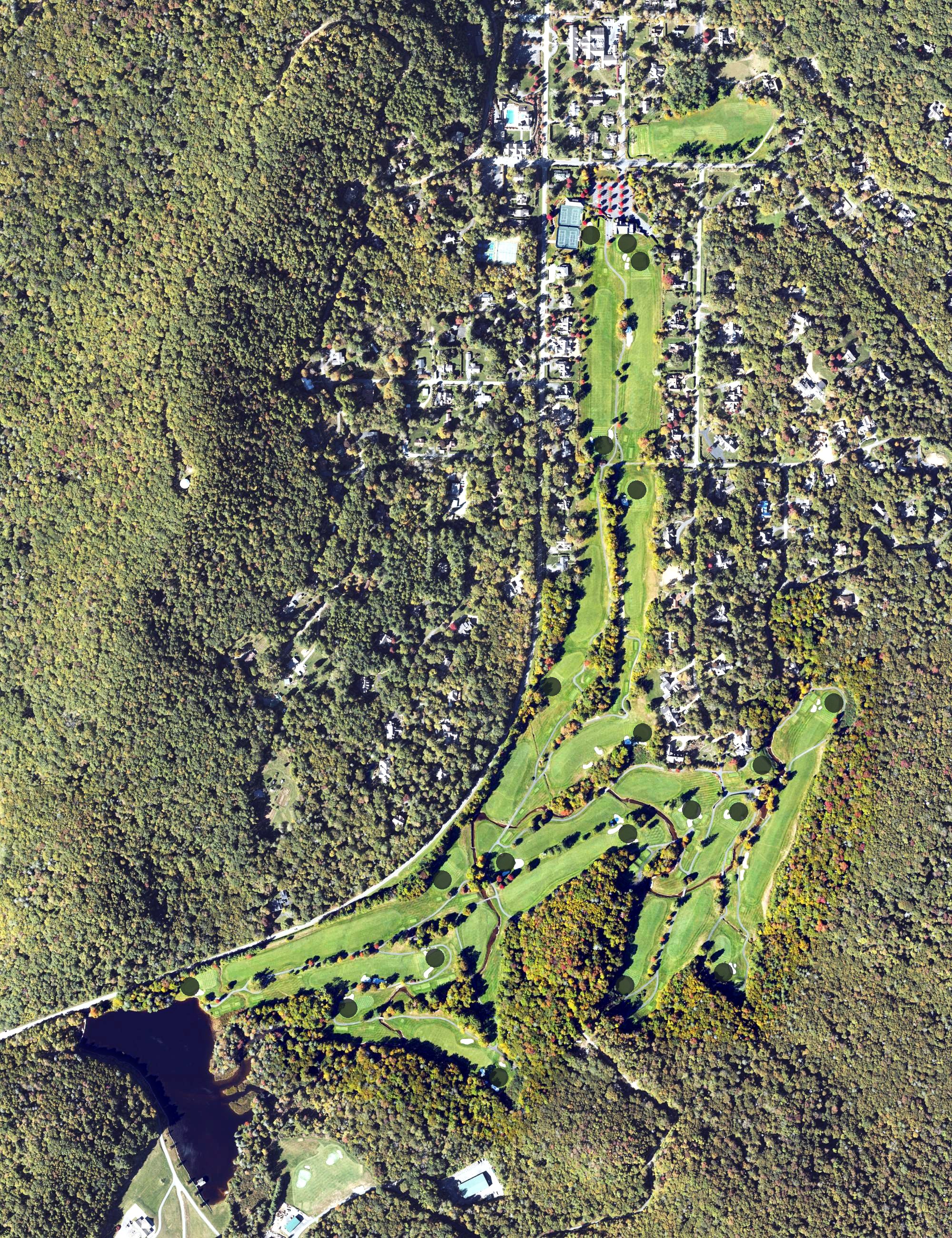 Aerial view of Linville Golf Club, NC