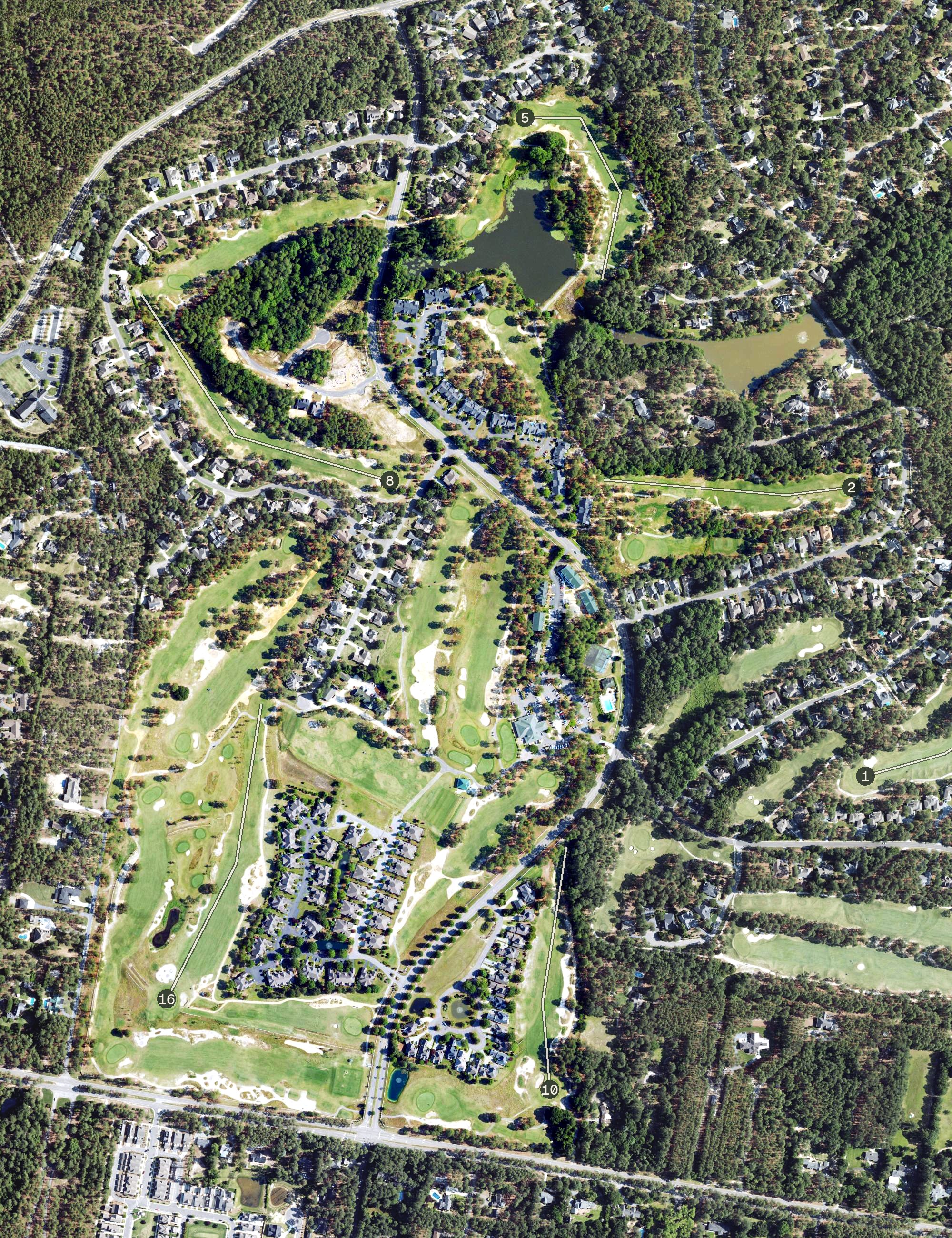Aerial view of Longleaf Golf & Family Club, NC