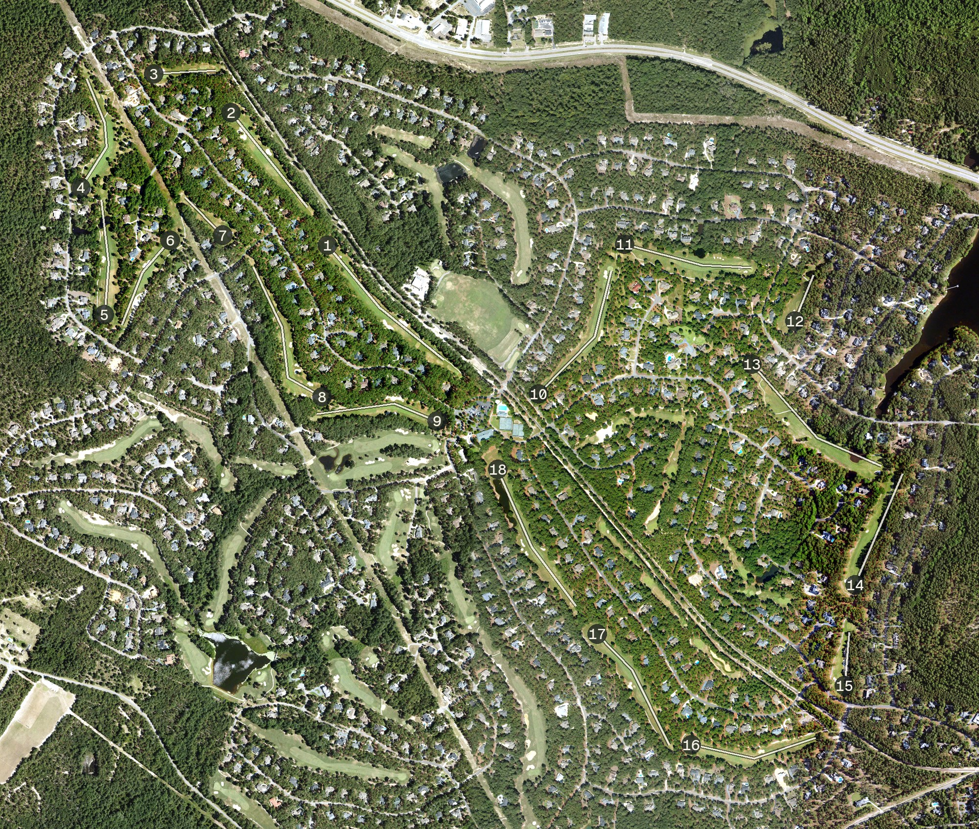 Aerial view of Magnolia, NC