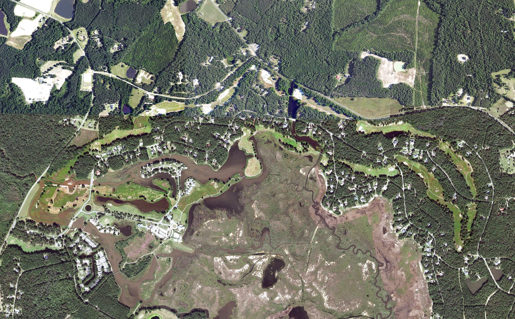 Aerial view of Maples, NC