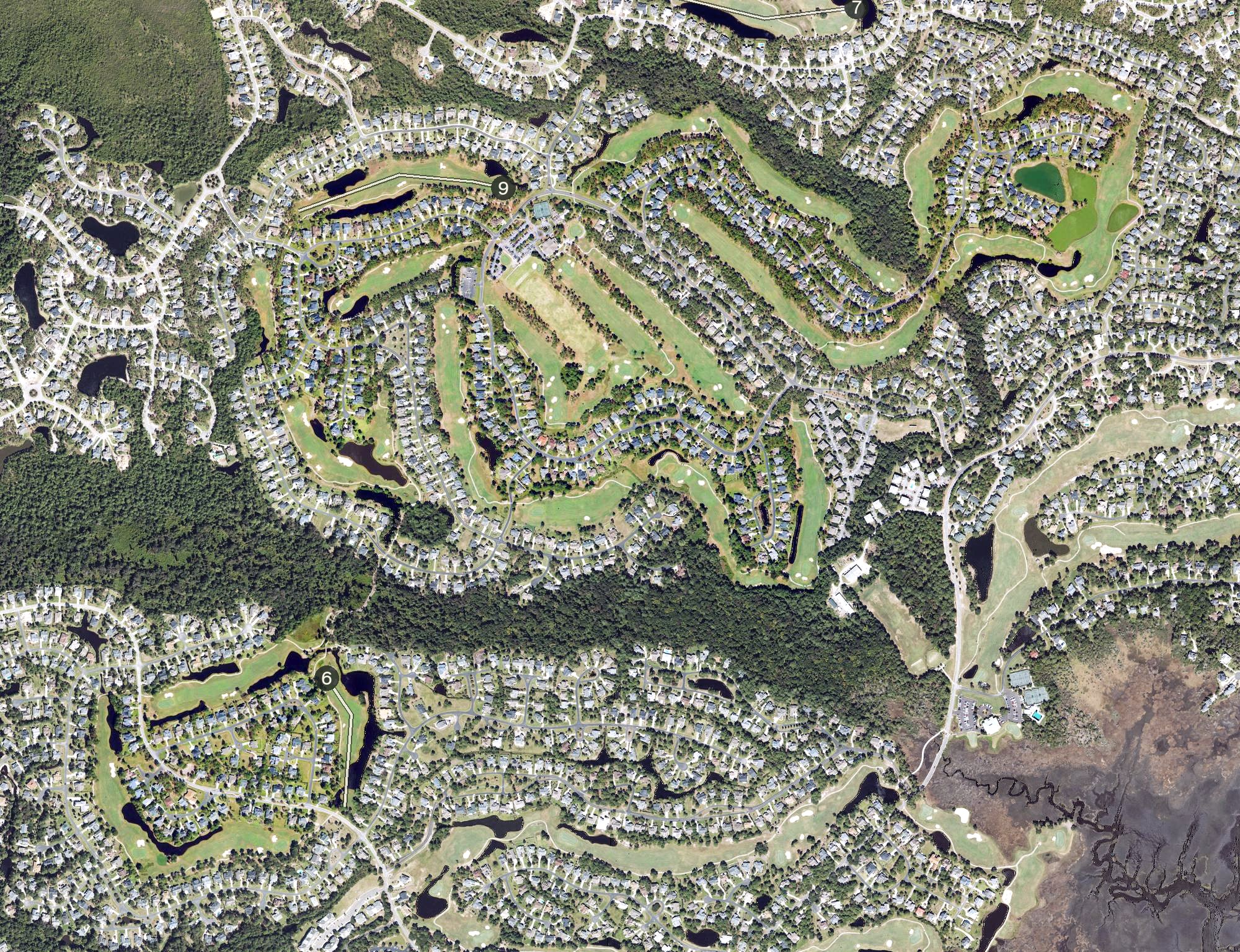 Aerial view of Members Club, NC