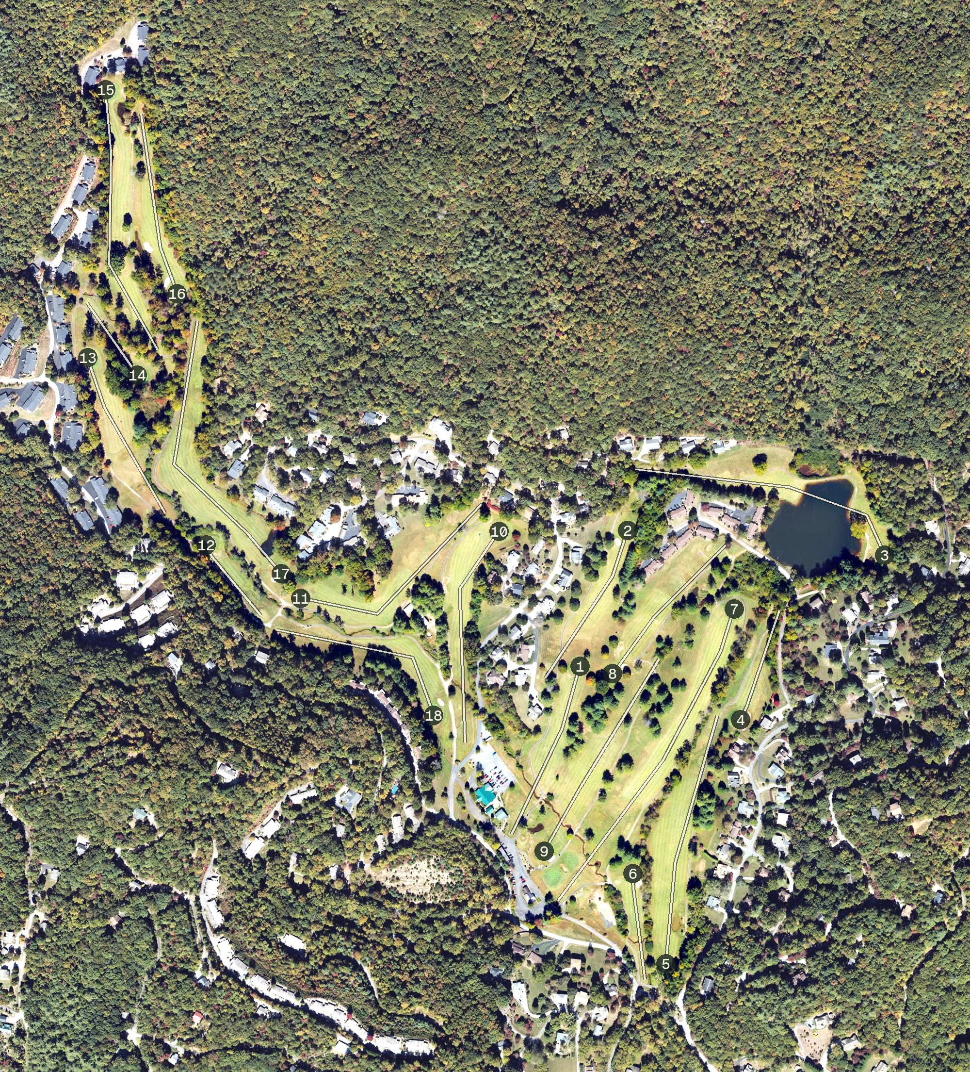 Aerial view of Mill Creek Country Club, NC