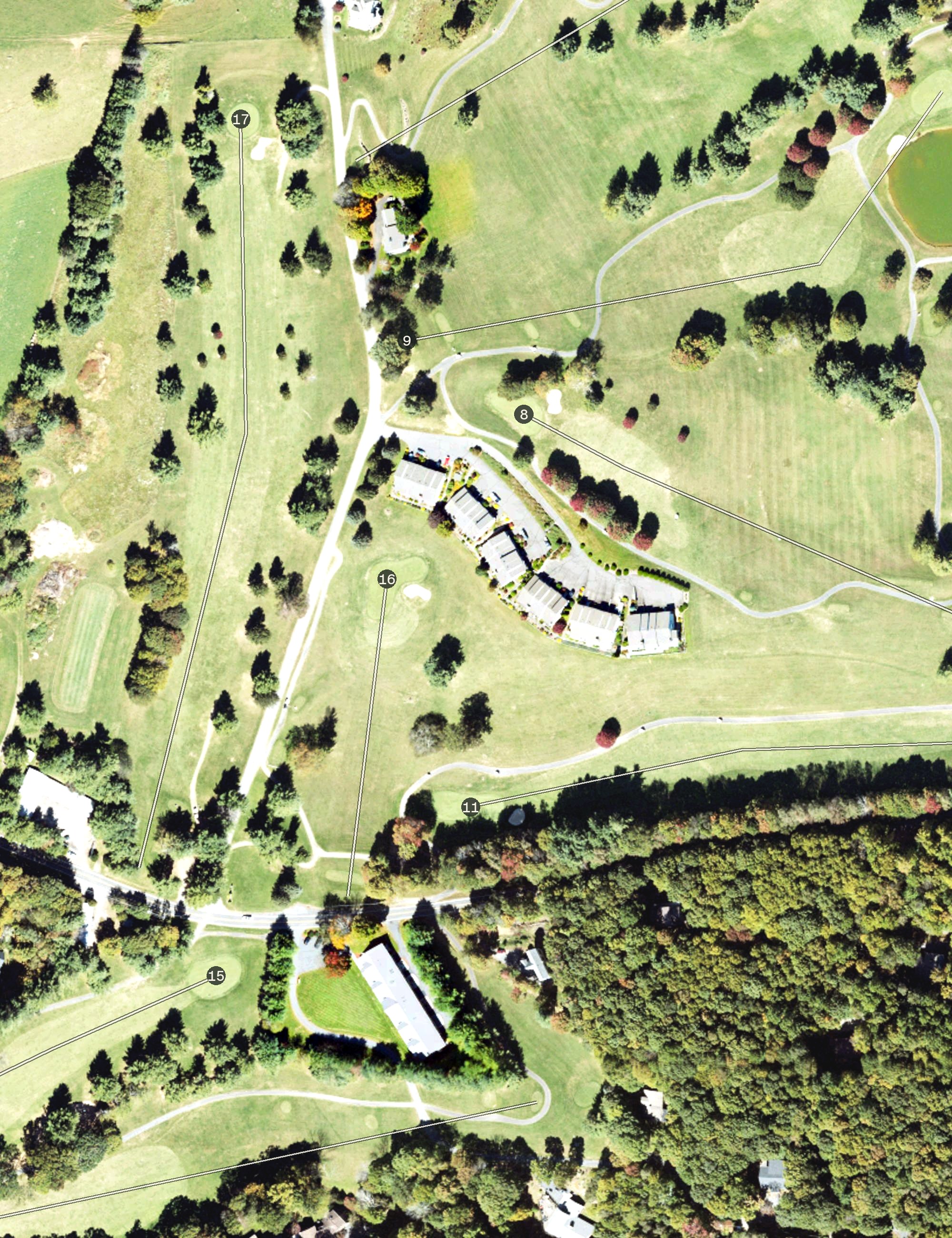 Aerial view of Mountain Aire Golf Course, NC