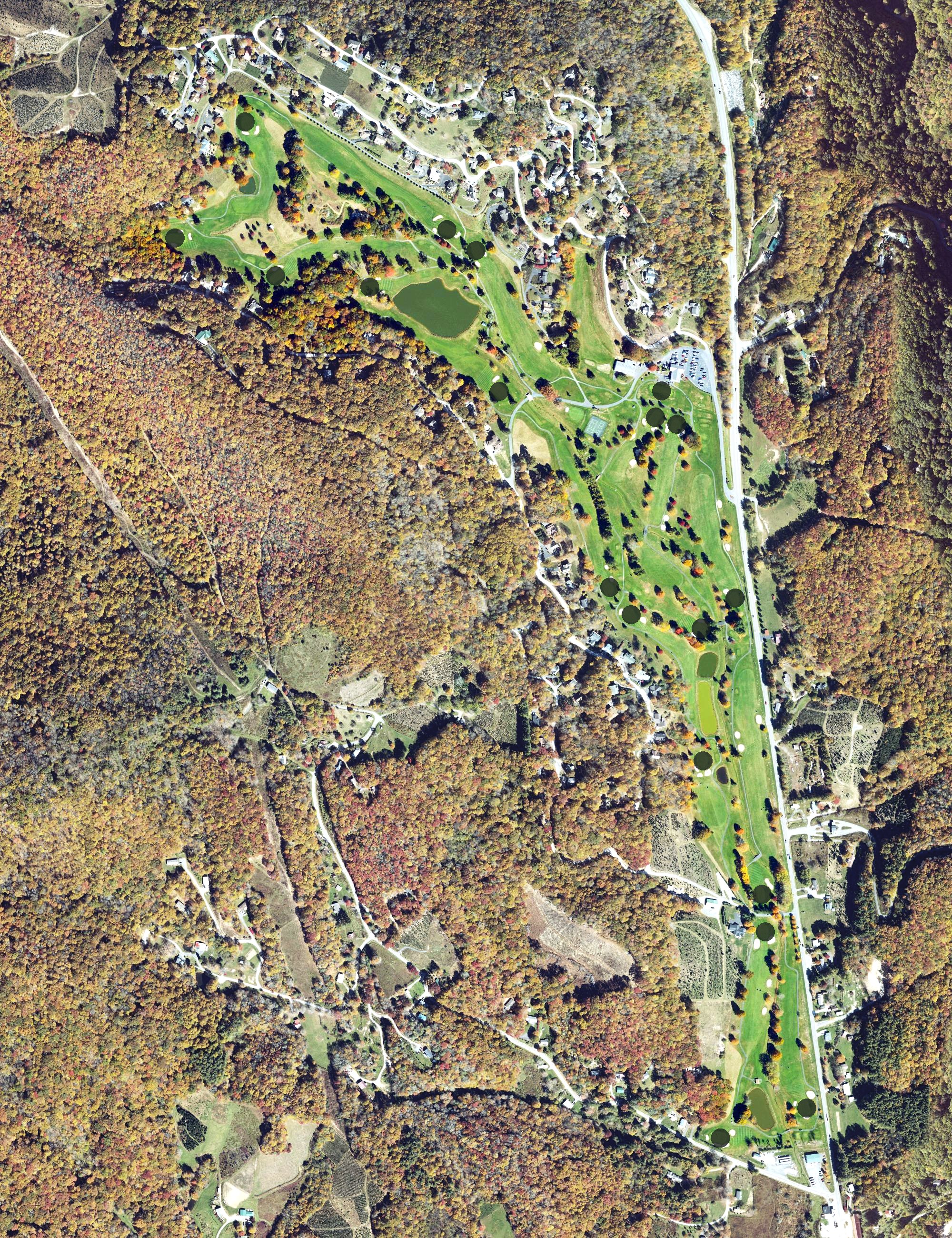 Aerial view of Mountain Glen Golf Club, NC