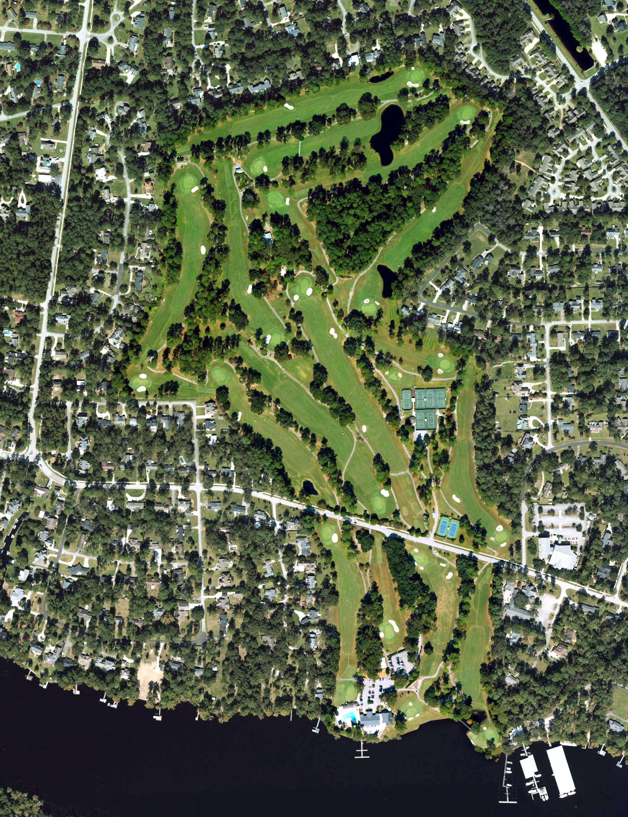 Aerial view of New Bern Golf & Country Club, NC