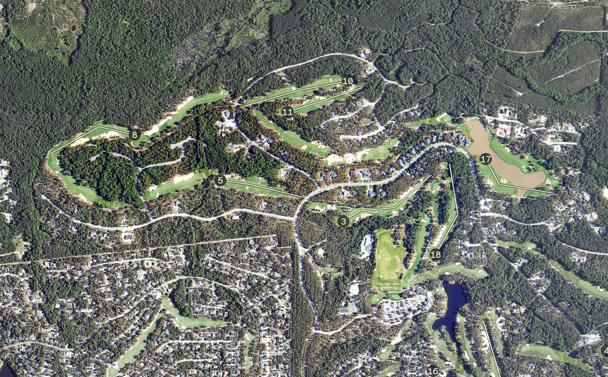 Aerial view of North Course, NC