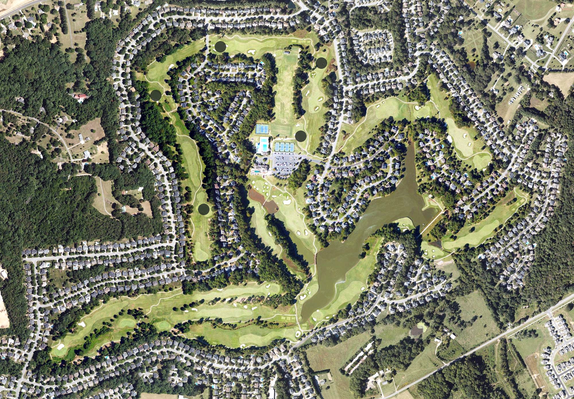 Aerial view of NorthStone Country Club, NC