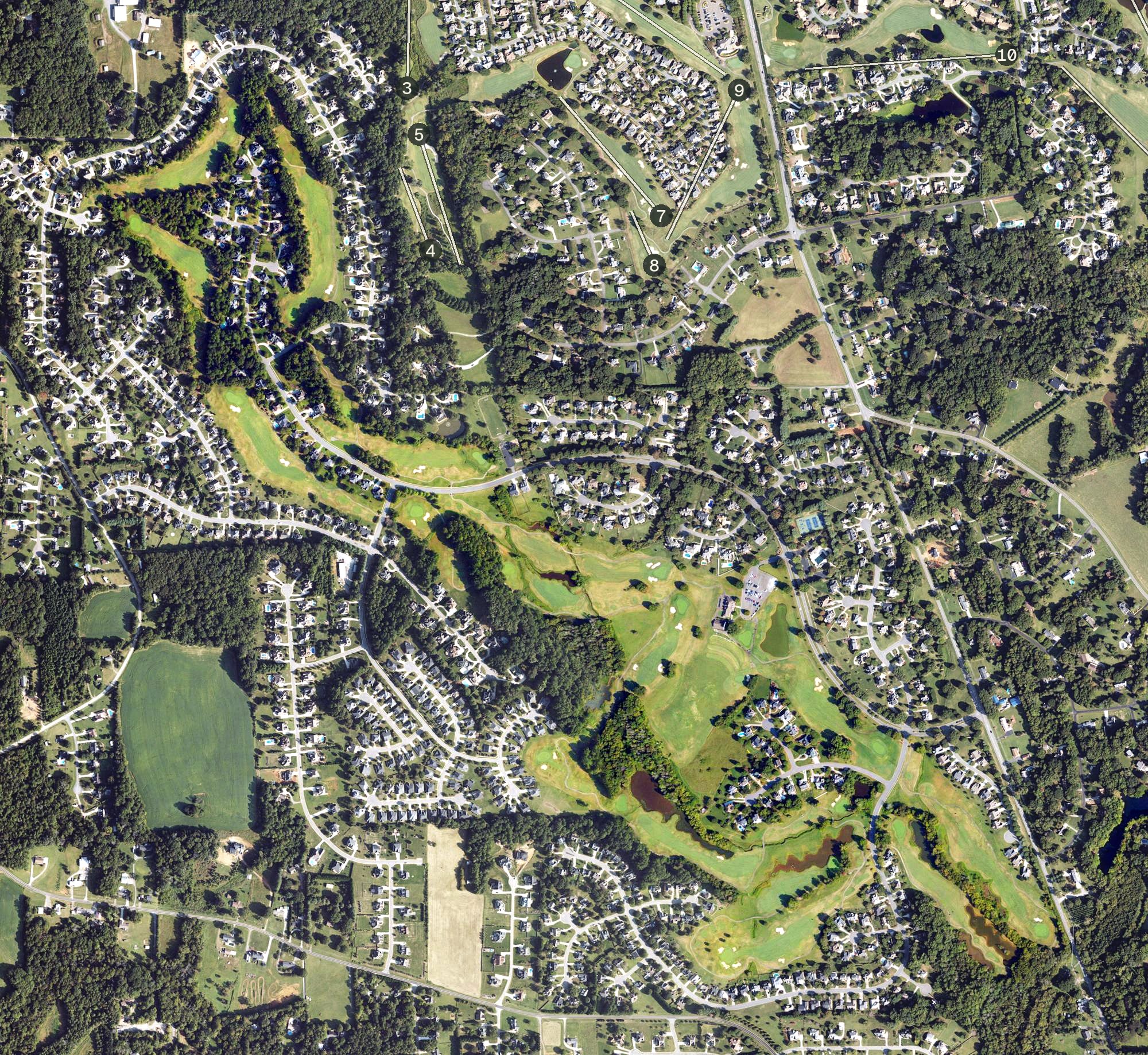Aerial view of Oak Valley Golf Club, NC