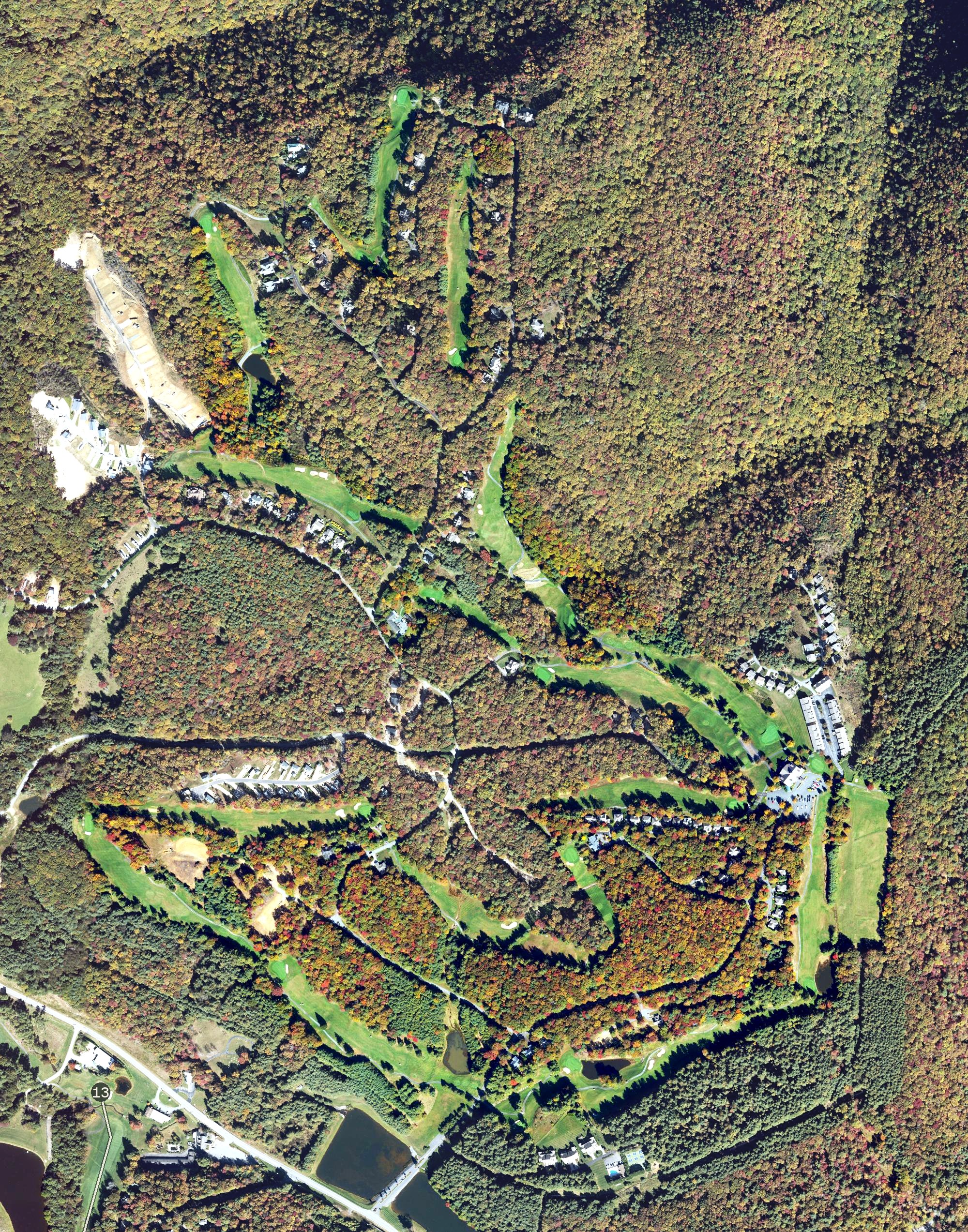 Aerial view of Olde Beau Resort & Golf Club, NC