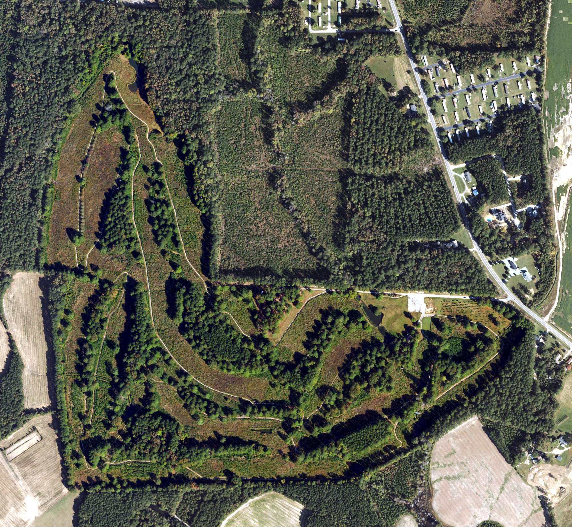 Aerial view of Pine Burr Golf Course, NC