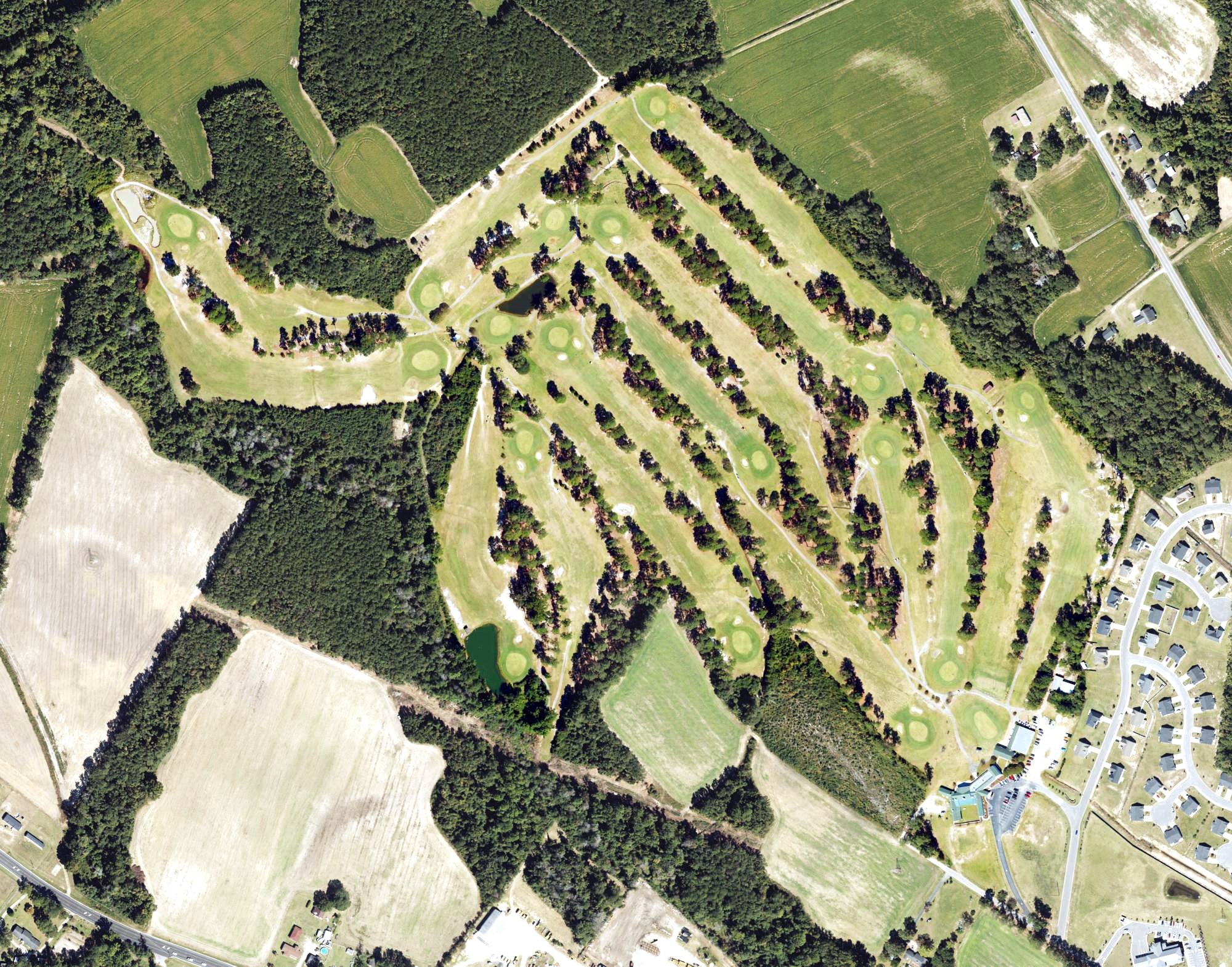 Aerial view of Pinecrest Country Club, NC