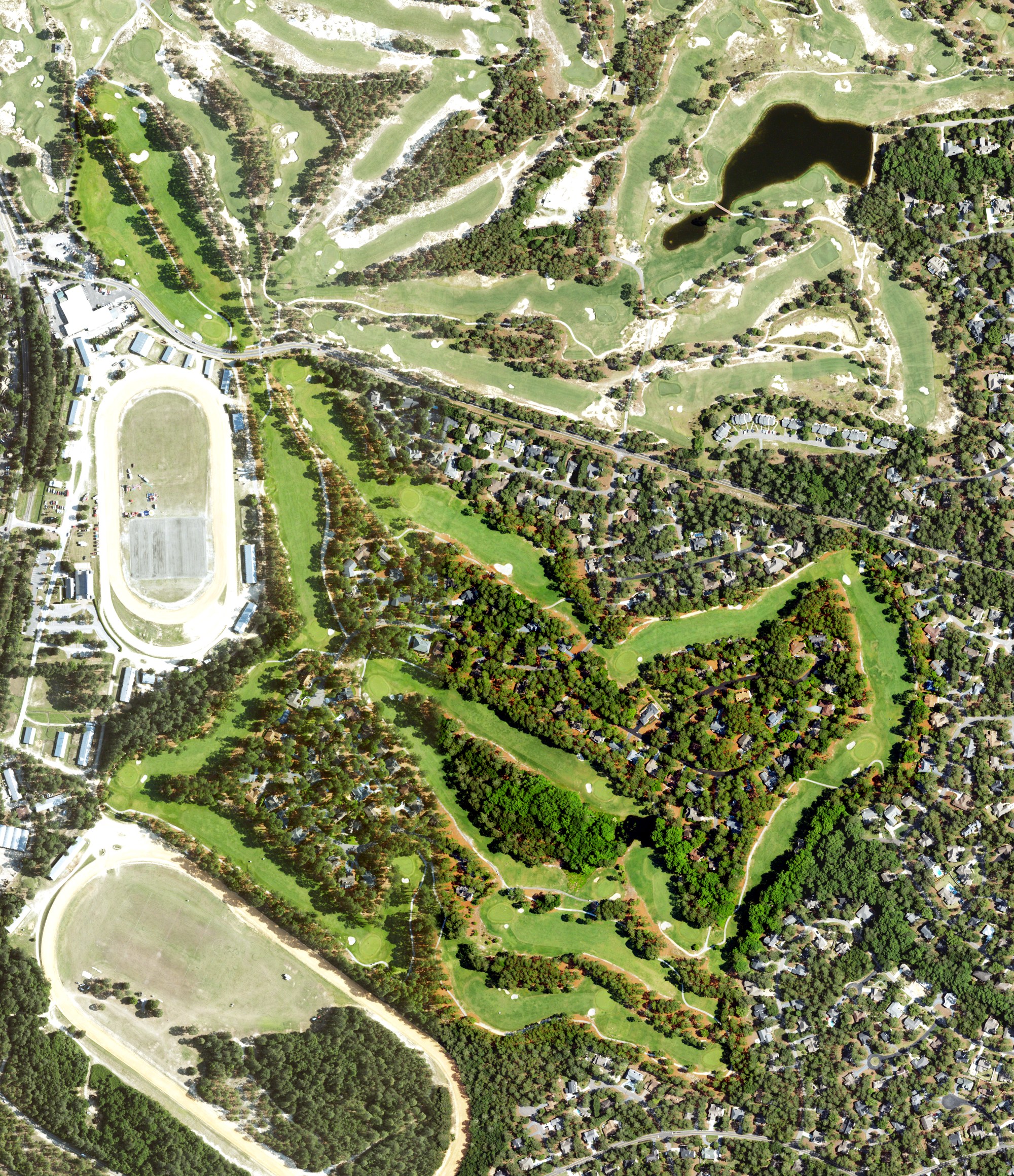 Aerial view of Pinehurst Course No.1, NC