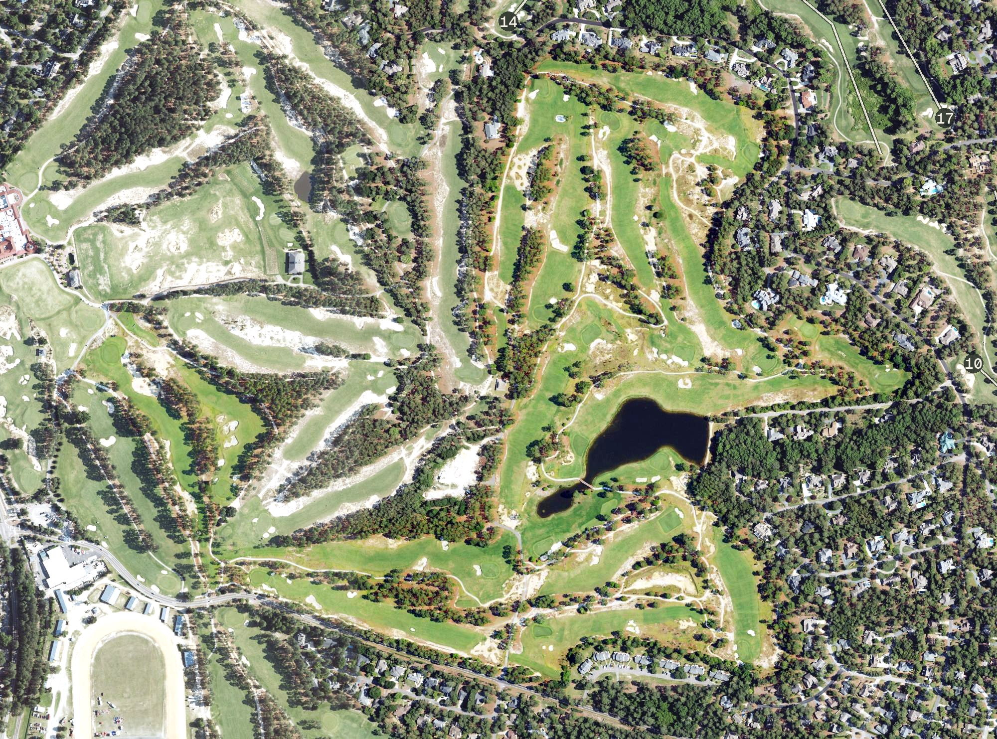 Aerial view of Pinehurst No. 4, NC